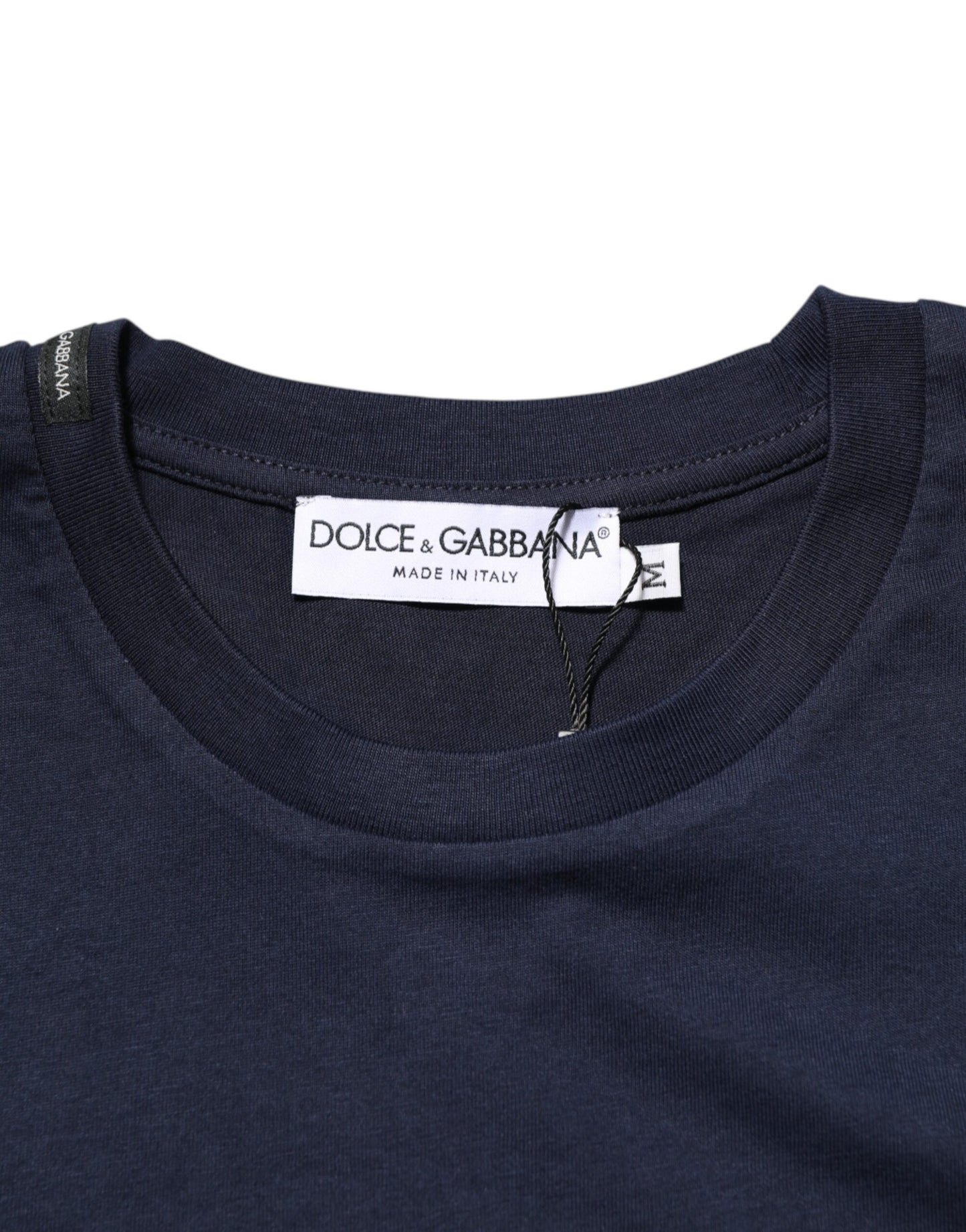 Dolce & Gabbana Dark Blue Cotton DG Logo Print Men’s Top T-shirt Mens T-Shirt