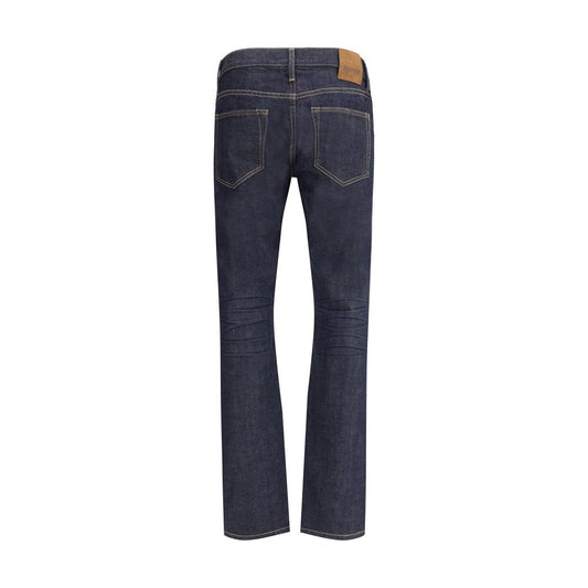 Tom Ford Blue Cotton Straight-Leg Jeans