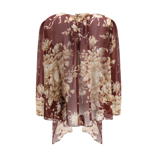 Dolce & Gabbana Bordeaux Silk Pattern Shirt