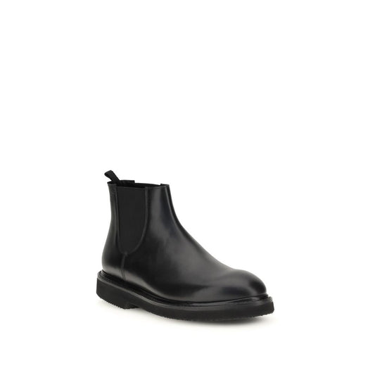 Premiata Black Calf Leather Bos Taurus Chelsea Boots
