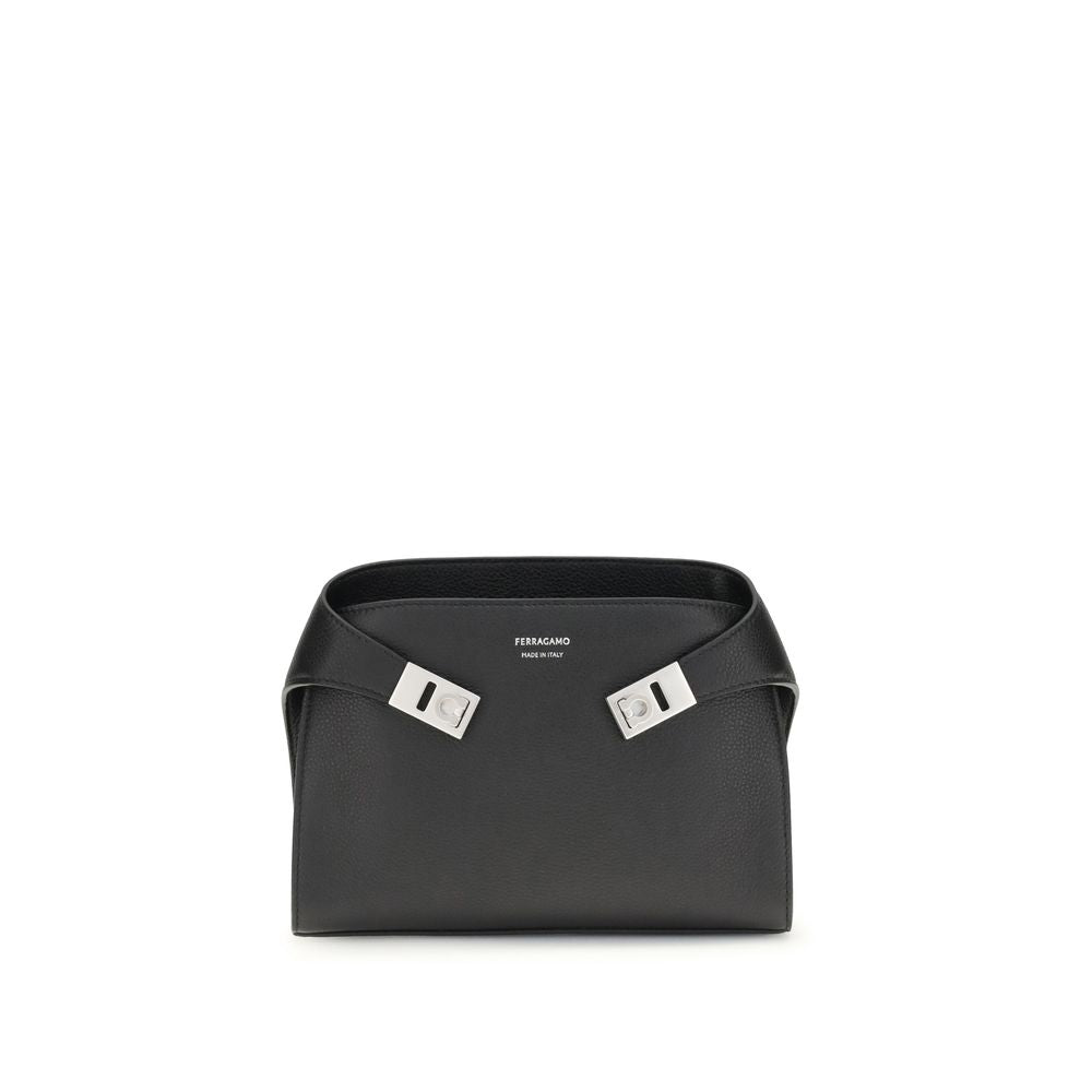 Ferragamo Leather Hug Fanny Pack Mens Clutch Bag