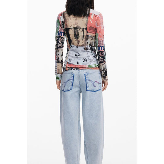 Desigual Pink Viscose Sweater