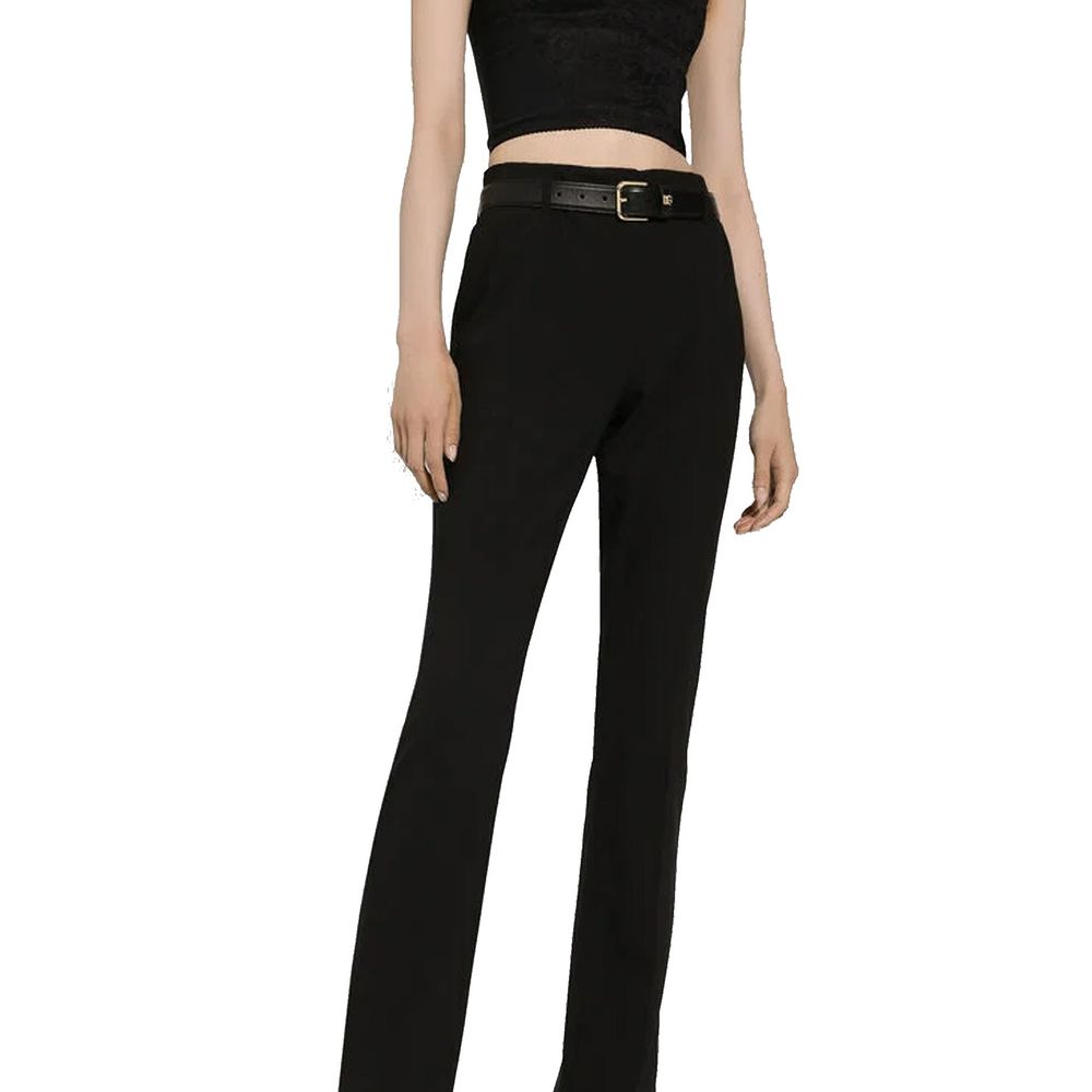 Dolce & Gabbana Leather Logo Belt Womens