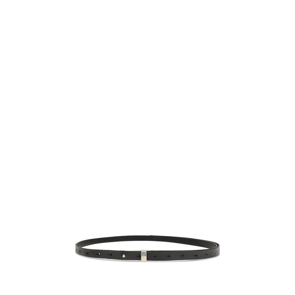 Undercover Black Leather Thin Belt