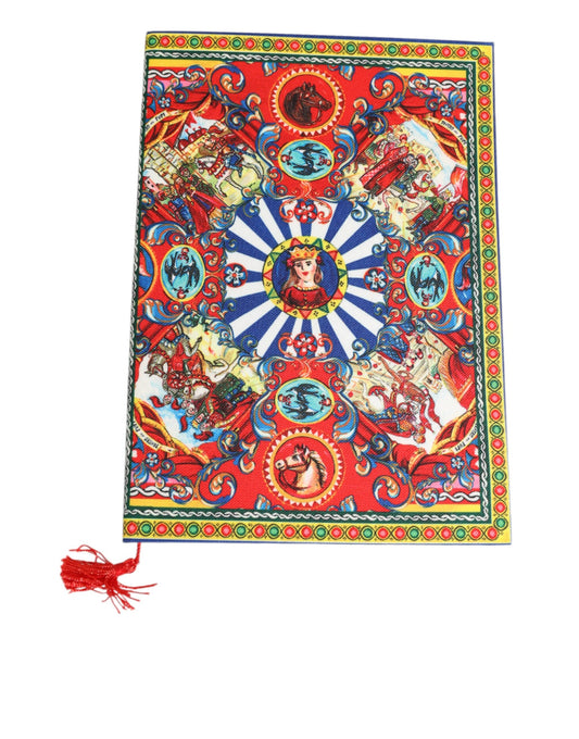 Dolce & Gabbana Multicolor Sicilian Carretto Print Journal Notebook