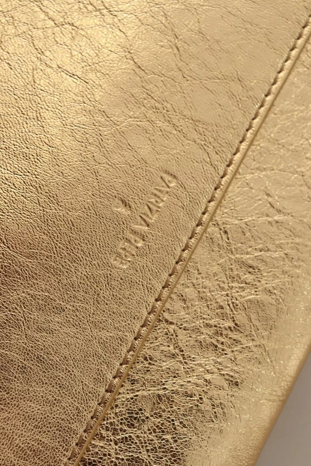 Patrizia Pepe Gold Leather Embellished Shoulder Strap Bag Womens Shoulder Bag