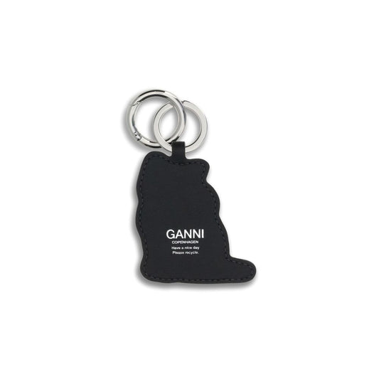 Ganni Blue Recycled Leather Keychain