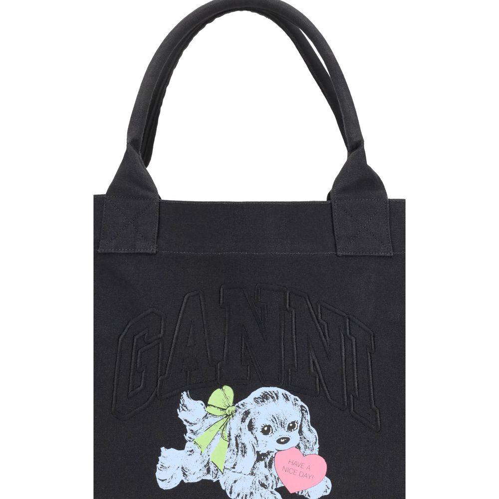 Ganni XXL Puppy Tote Bag Womens Shoulder Bag