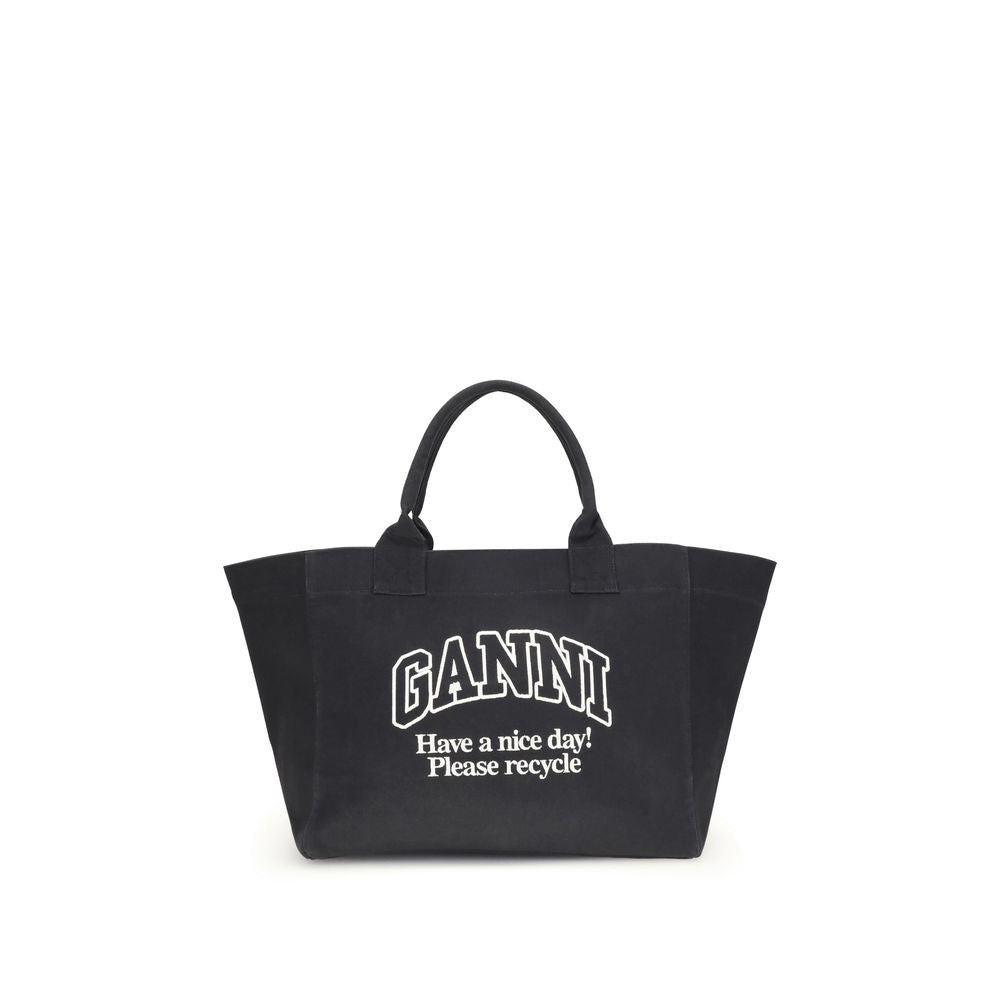 Ganni XXL Canvas Tote Bag Womens Shoulder Bag