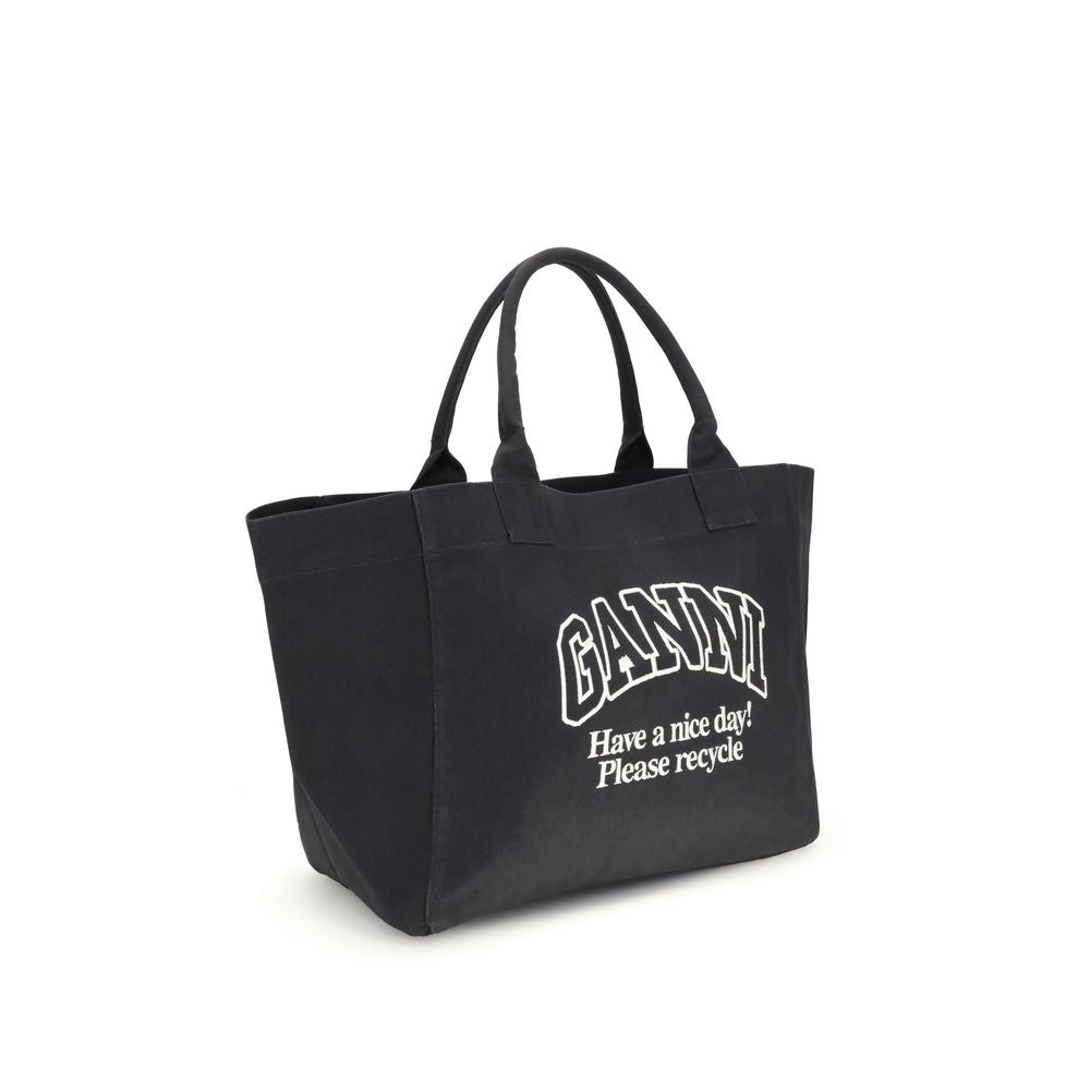 Ganni XXL Canvas Tote Bag Womens Shoulder Bag