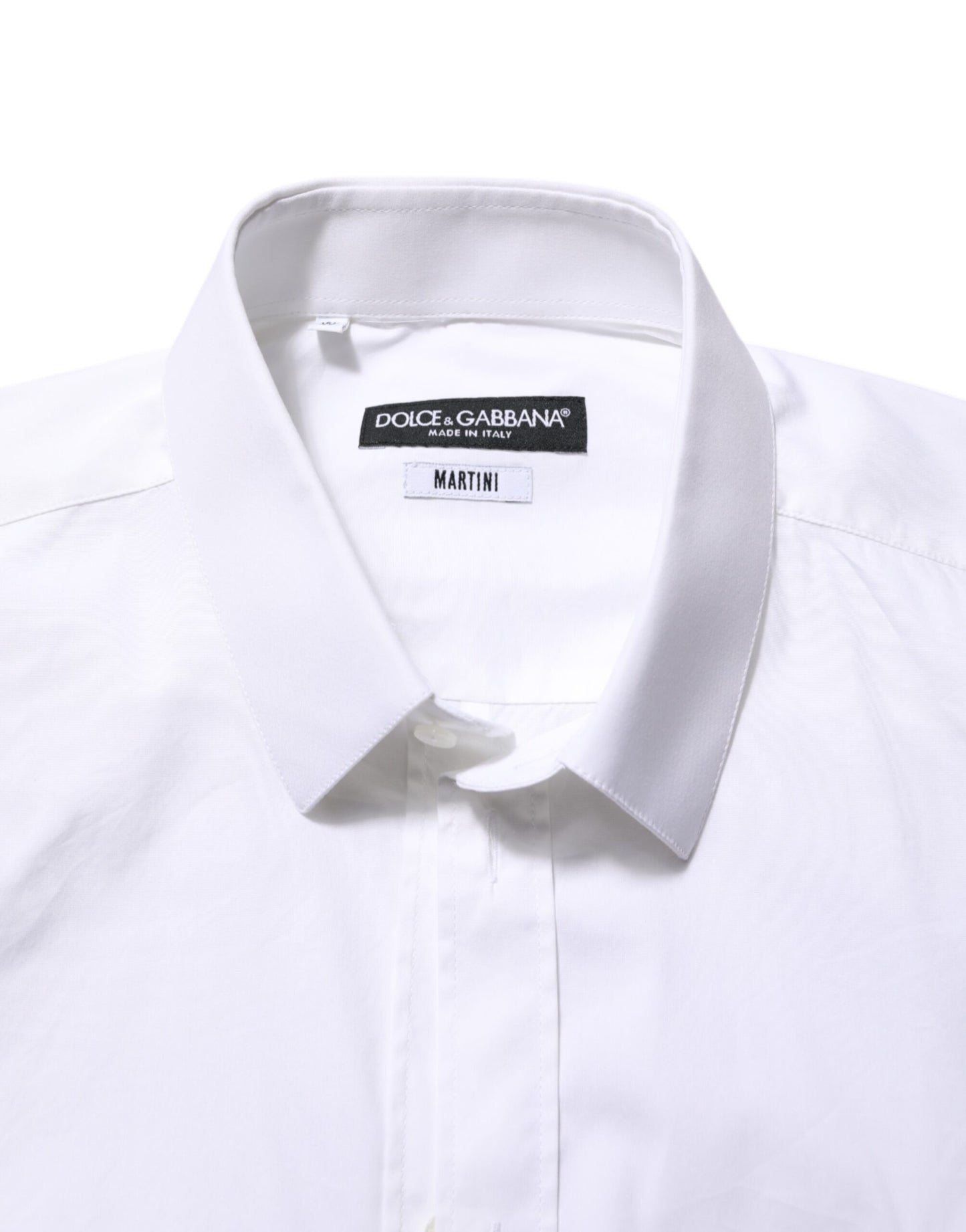 Dolce & Gabbana White Cotton MARTINI Formal Men Dress Shirt Mens T-Shirt