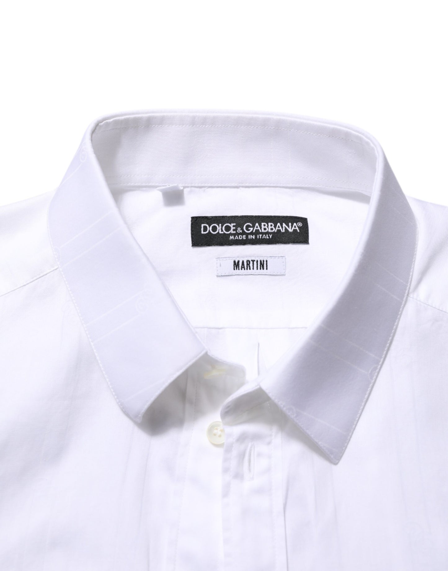 Dolce & Gabbana White Cotton MARTINI Men Formal Dress Shirt Mens T-Shirt