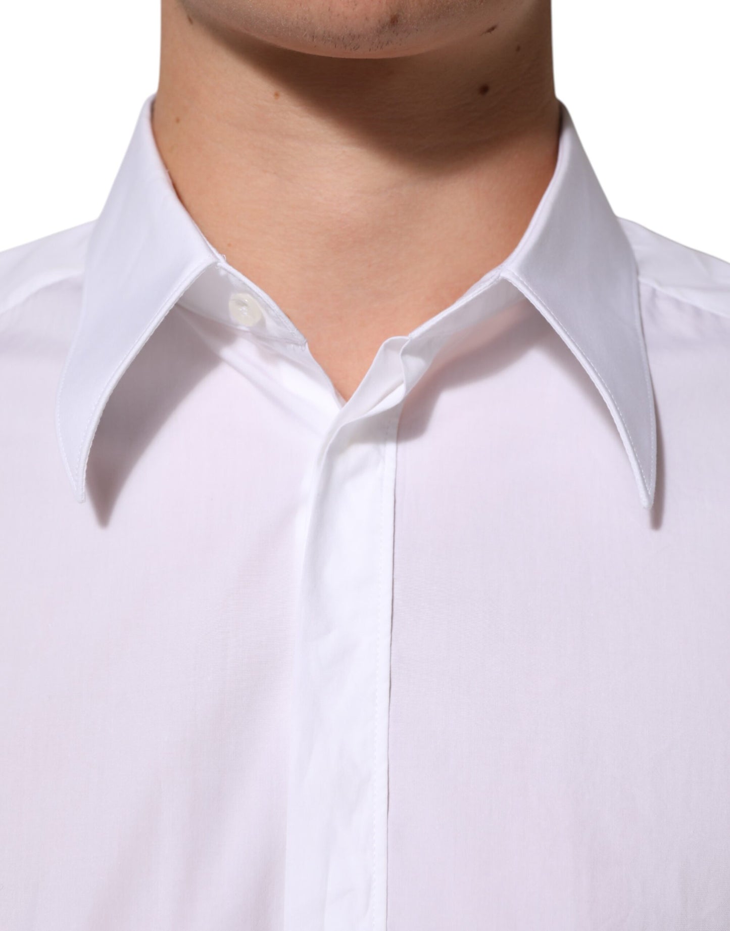 Dolce & Gabbana White Cotton MARTINI Men Formal Dress Shirt Mens T-Shirt