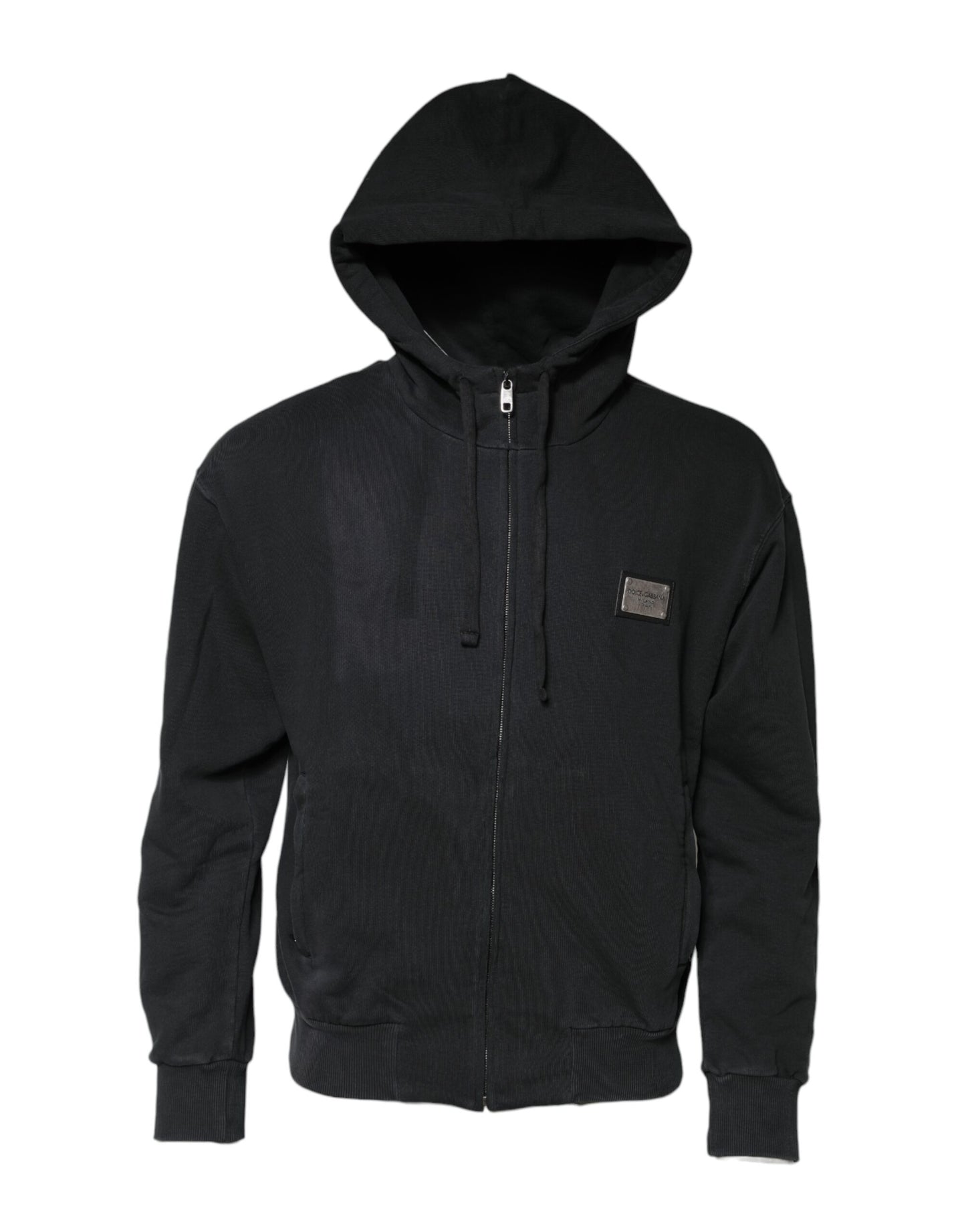 Dolce & Gabbana Black Logo FullZip Hooded Sweatshirt Sweater Mens Sweater Mens T-Shirt