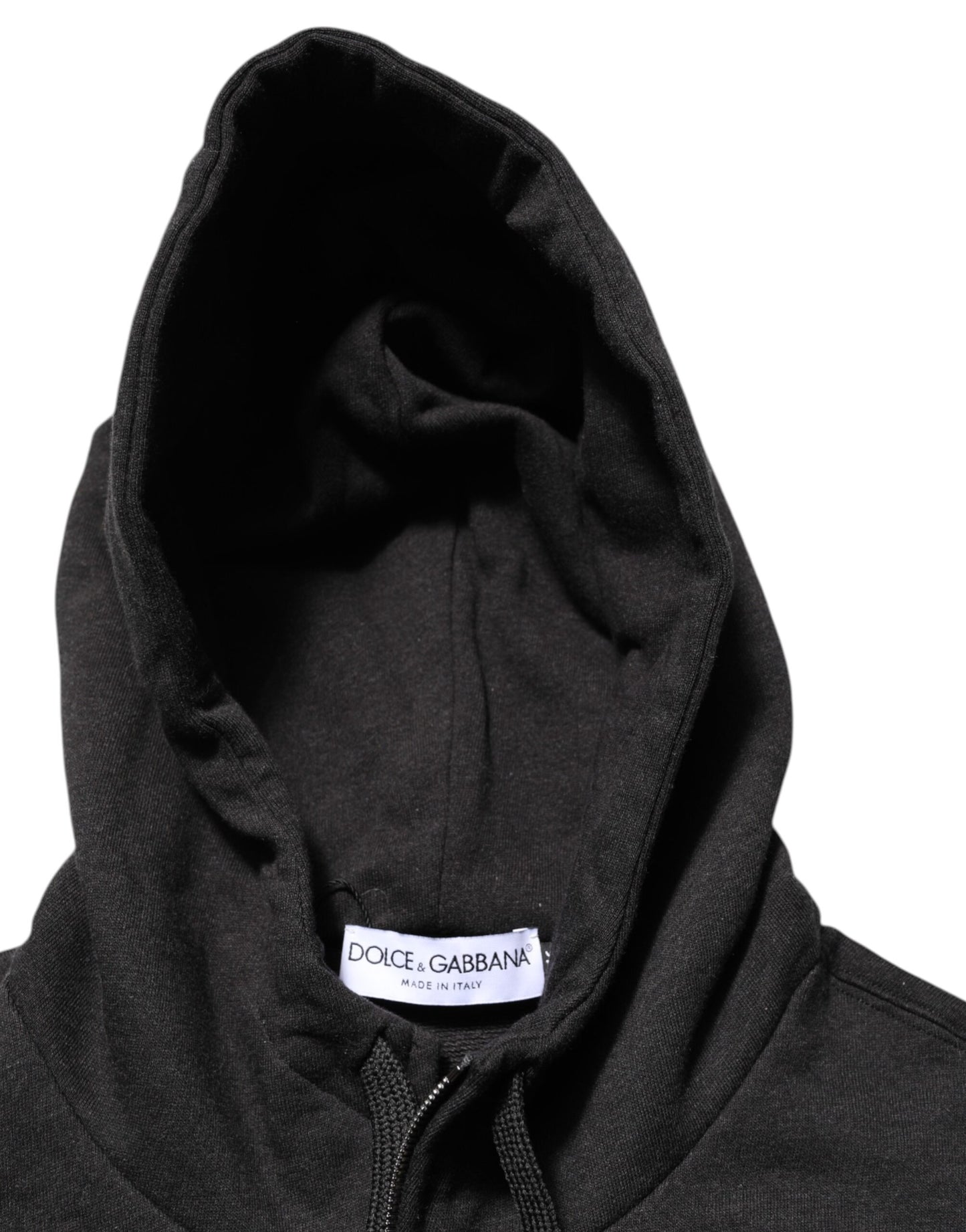 Dolce & Gabbana Black Logo FullZip Hooded Sweatshirt Sweater Mens Sweater Mens T-Shirt