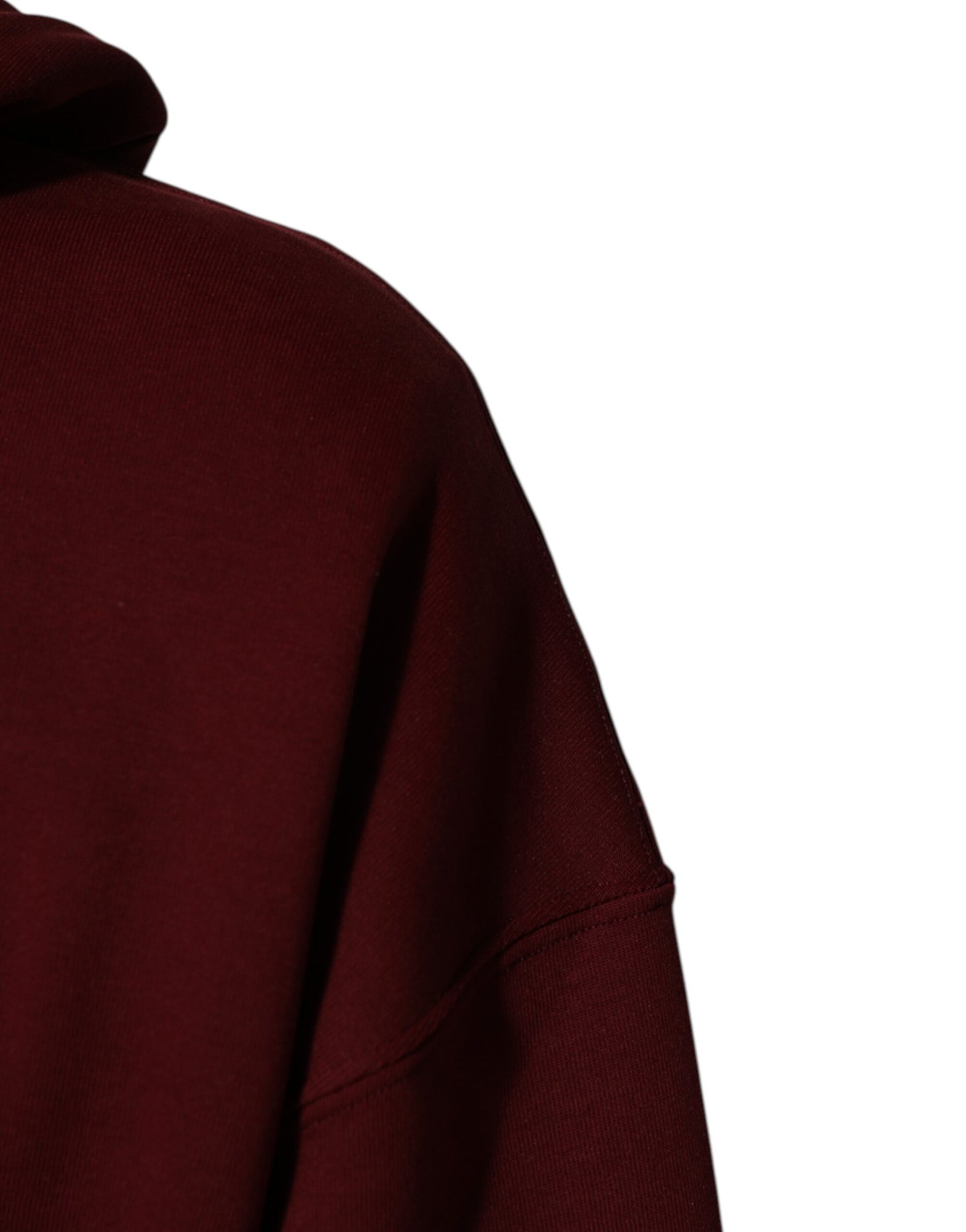Dolce & Gabbana Maroon Embossed Logo Hooded Sweatshirt Sweater Mens Sweater Mens T-Shirt