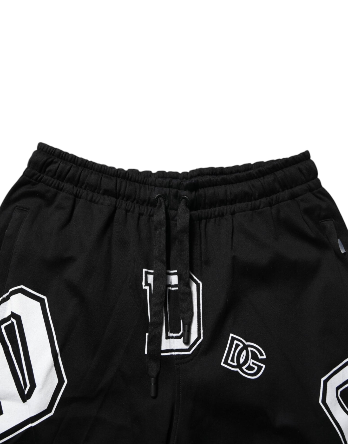 Dolce & Gabbana Black Logo Print Cotton Casual Bermuda Short Mens Shorts