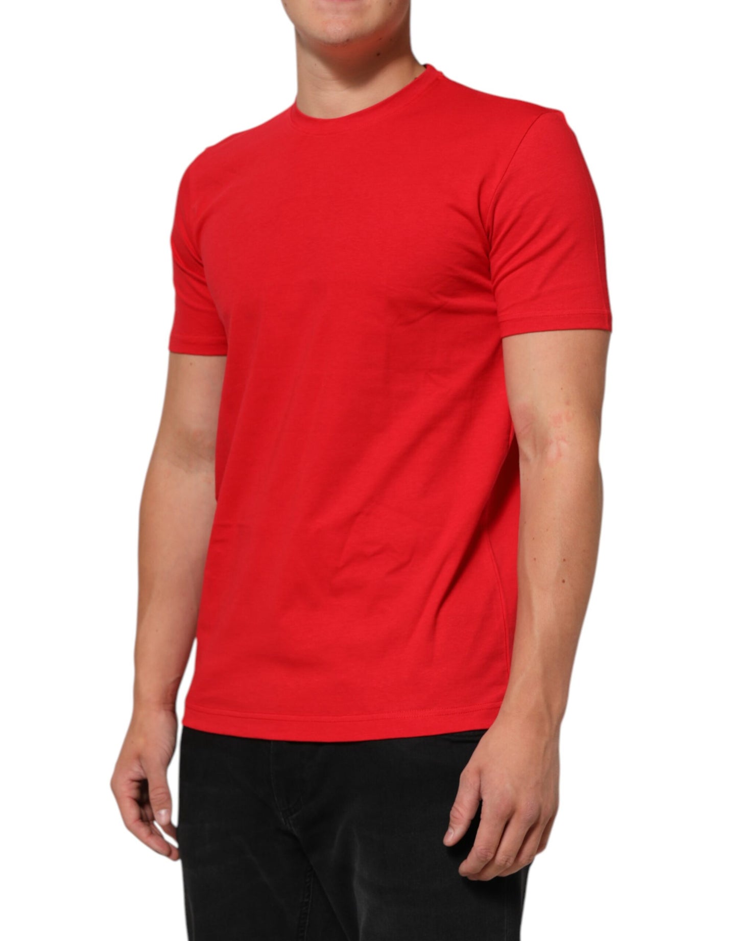 Dolce & Gabbana Red Goodluck 2023 Cotton Crew Neck T-shirt Mens T-Shirt