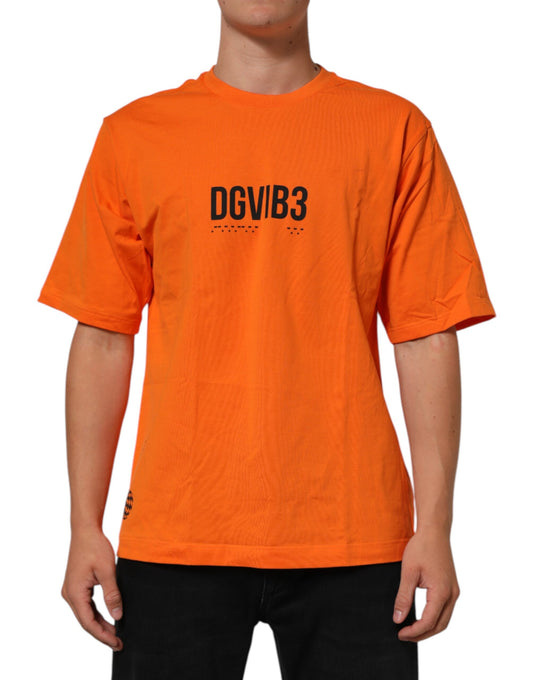Dolce & Gabbana Orange DGVIB3 Crew Neck Short Sleeves T-shirt Mens T-Shirt