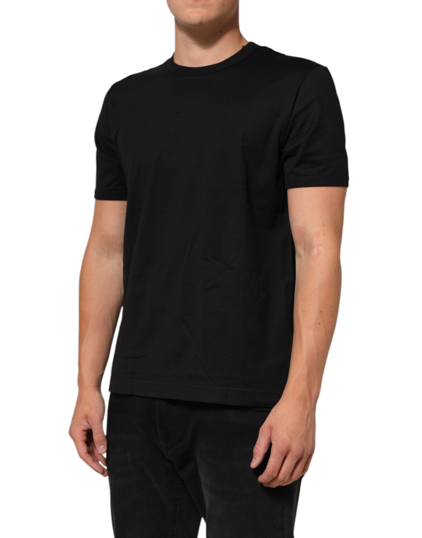Dolce & Gabbana Black Goodluck 2021 Cotton Crew Neck T-shirt Mens T-Shirt
