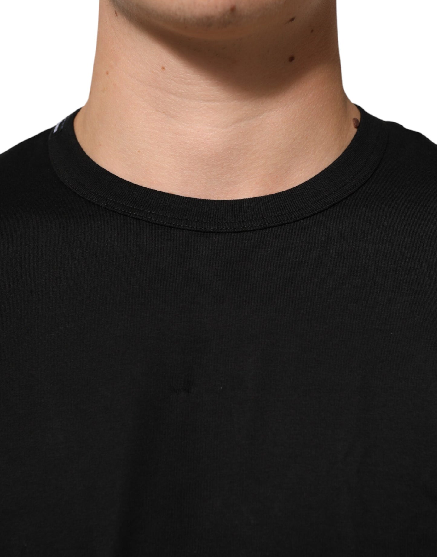 Dolce & Gabbana Black Goodluck 2021 Cotton Crew Neck T-shirt Mens T-Shirt