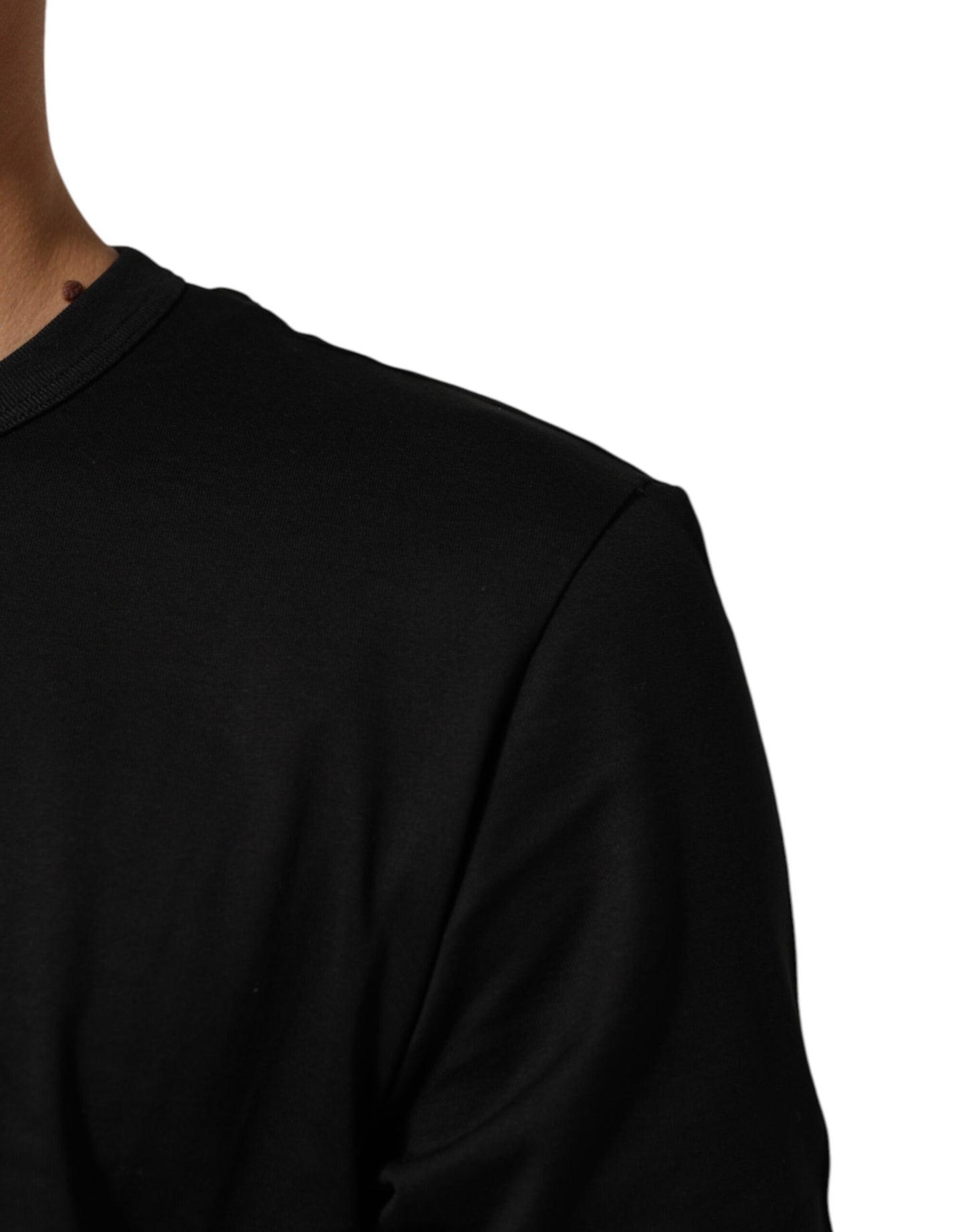 Dolce & Gabbana Black Goodluck 2021 Cotton Crew Neck T-shirt Mens T-Shirt