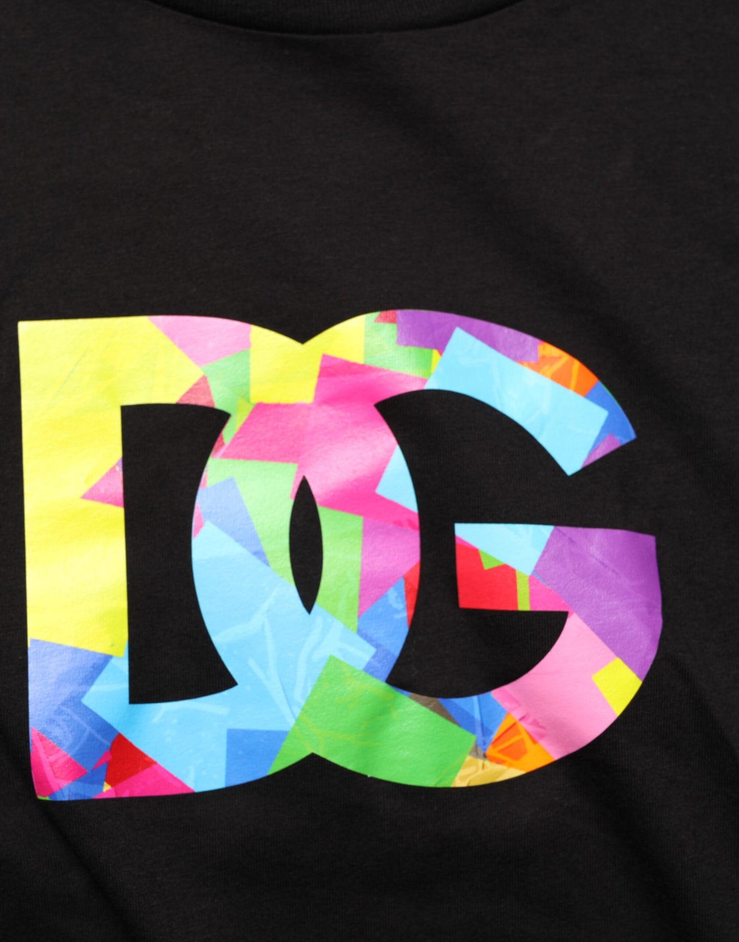 Dolce & Gabbana Black Logo Print Cotton Men Crew Neck T-shirt Mens T-Shirt