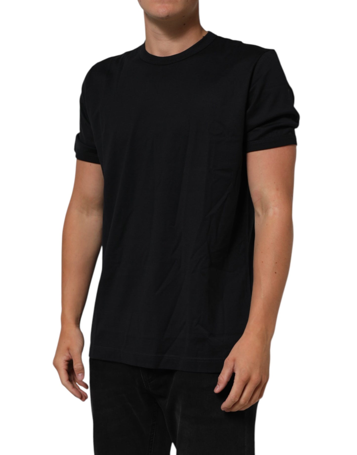 Dolce & Gabbana Black Goodluck 2018 Cotton Crew Neck T-shirt Mens T-Shirt