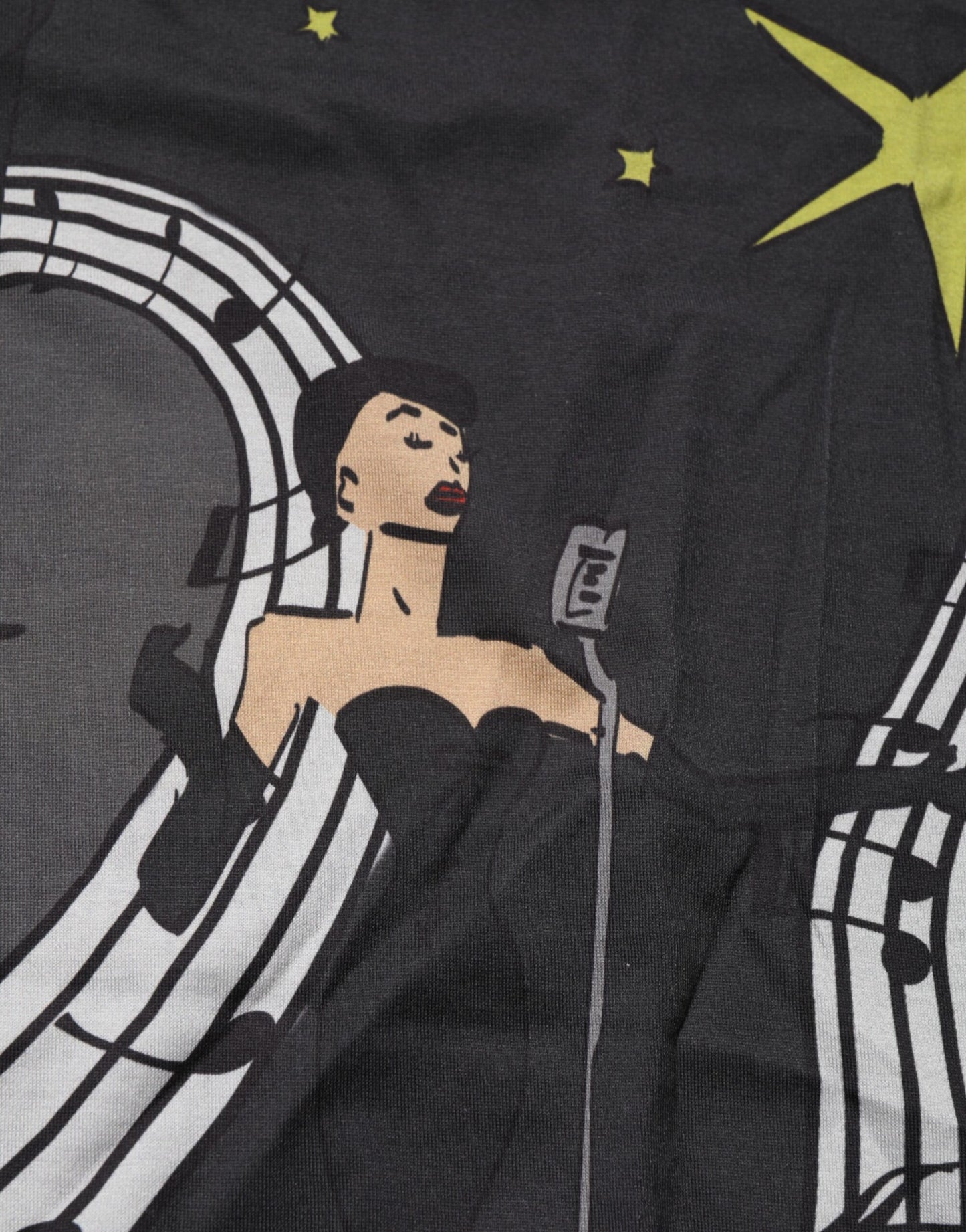 Dolce & Gabbana Black Musical Print Cotton Crew Neck T-shirt Mens T-Shirt