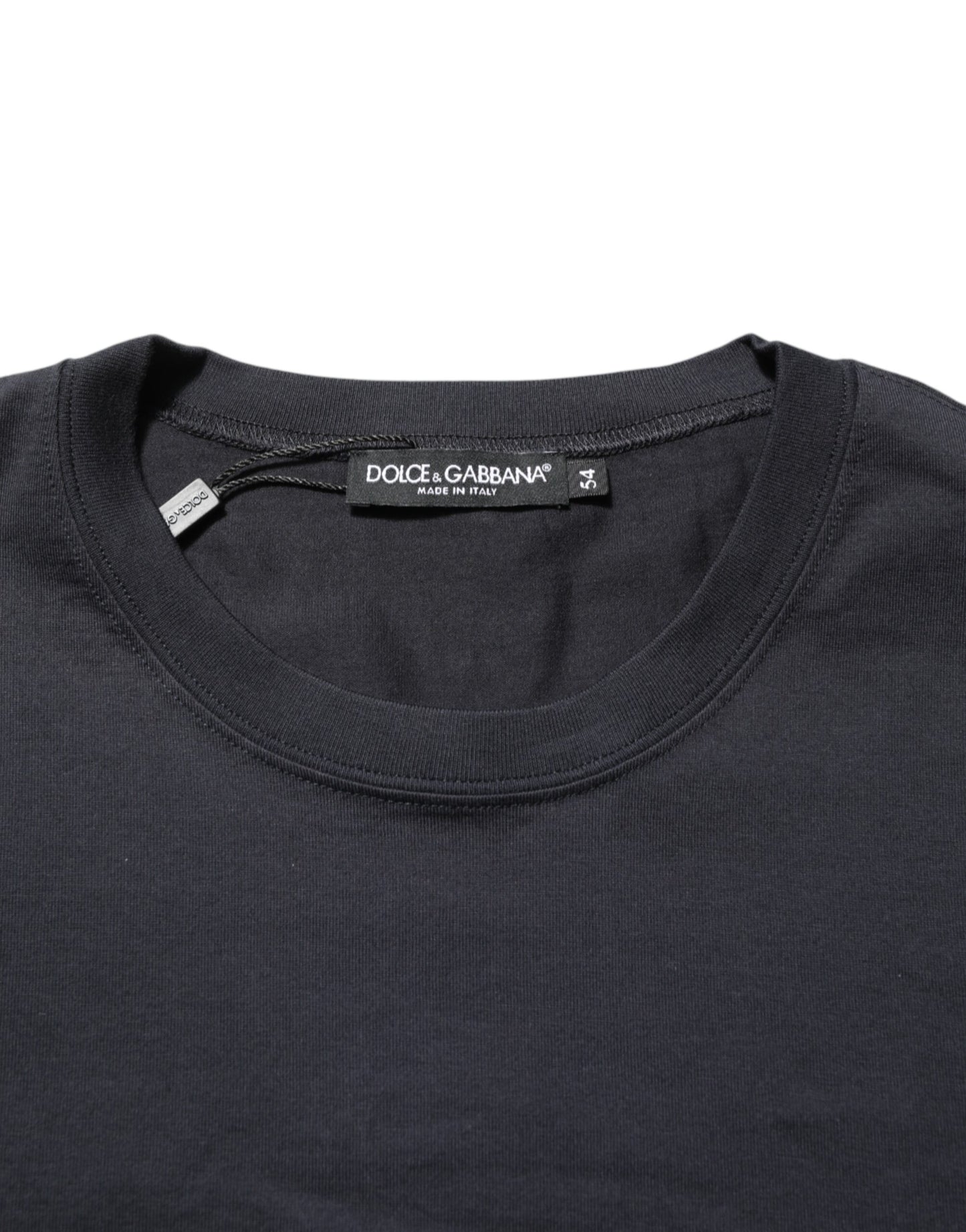 Dolce & Gabbana Black Logo Compass Cotton Crew Neck T-shirt Mens T-Shirt