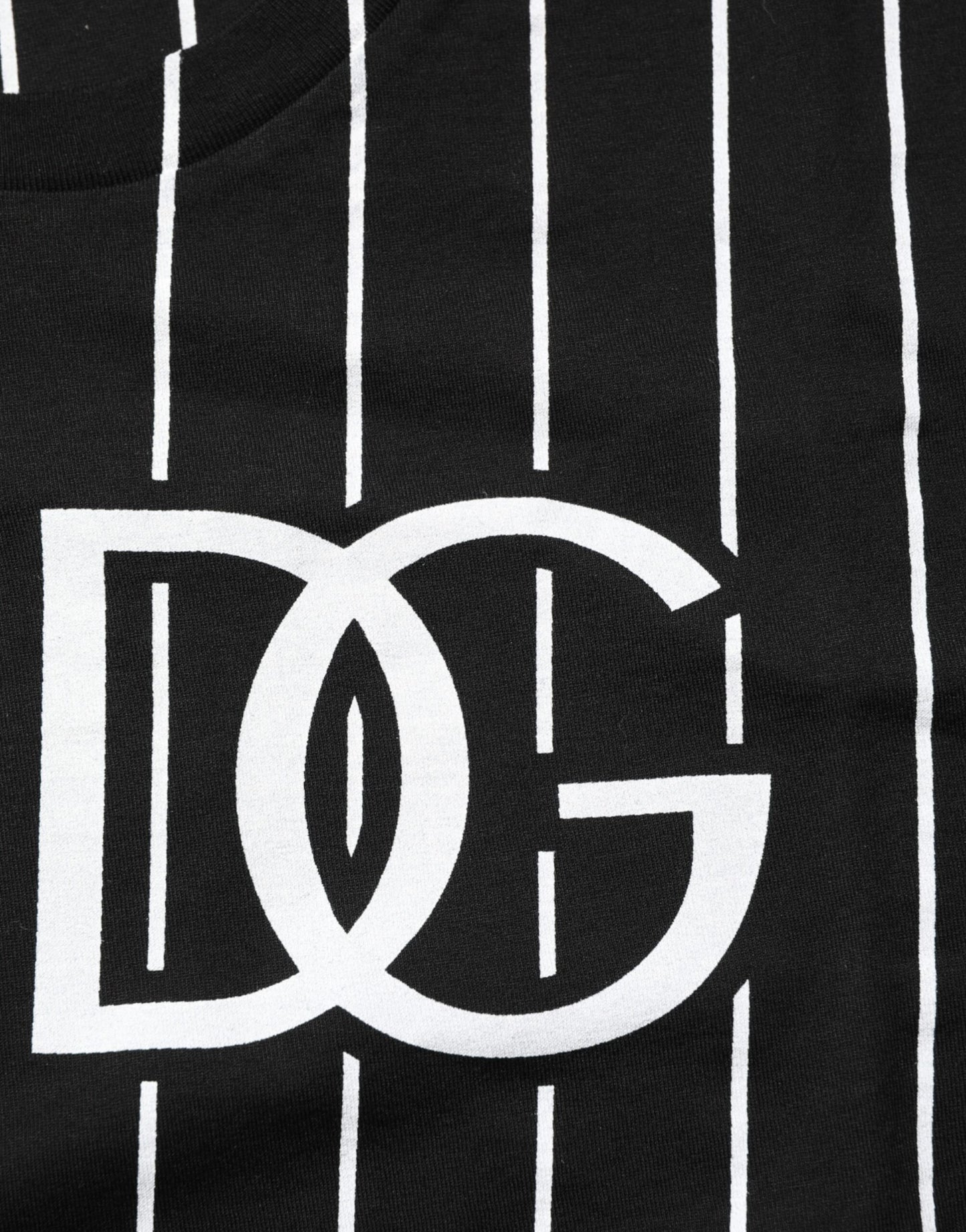 Dolce & Gabbana Black Cotton Polka Dots Round Neck T-shirt Mens T-Shirt