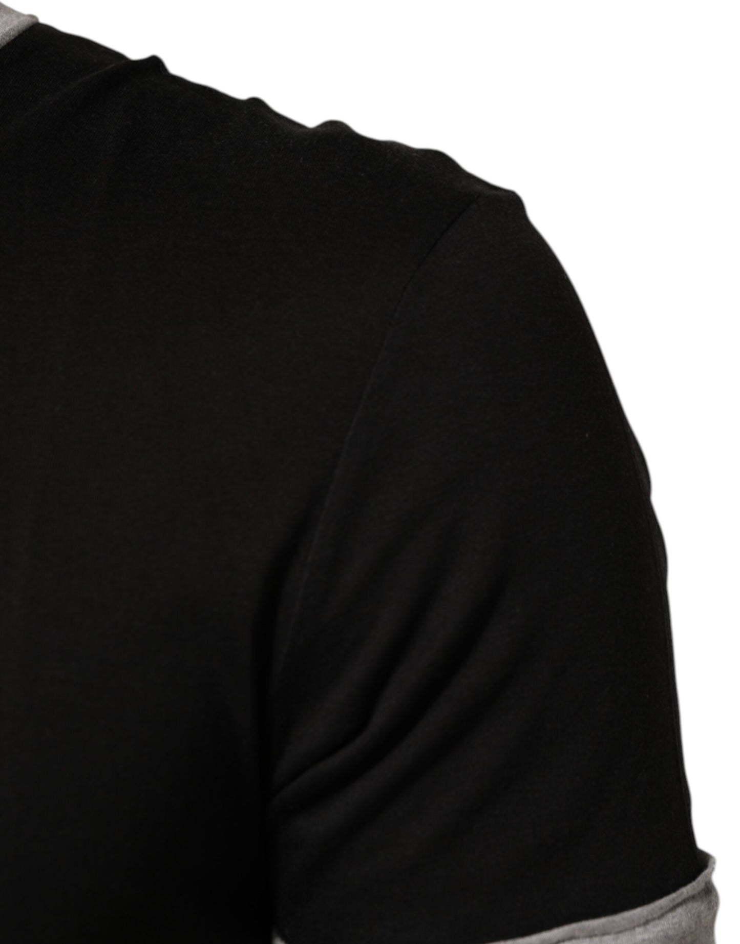 Dolce & Gabbana Black Cotton Logo Print Men Crew Neck T-shirt Mens T-Shirt