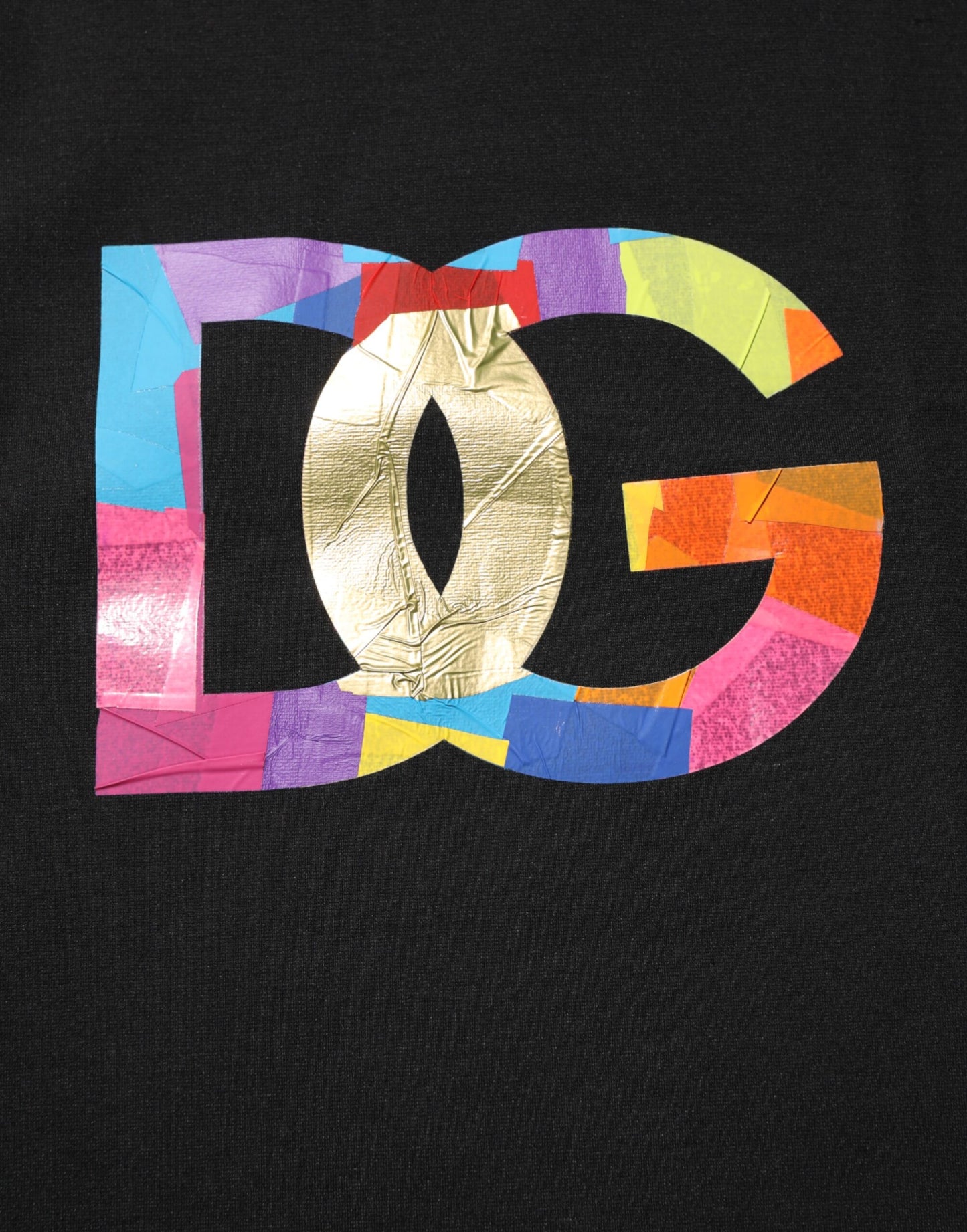 Dolce & Gabbana Black Logo Print Cotton Men Crew Neck T-shirt Mens T-Shirt