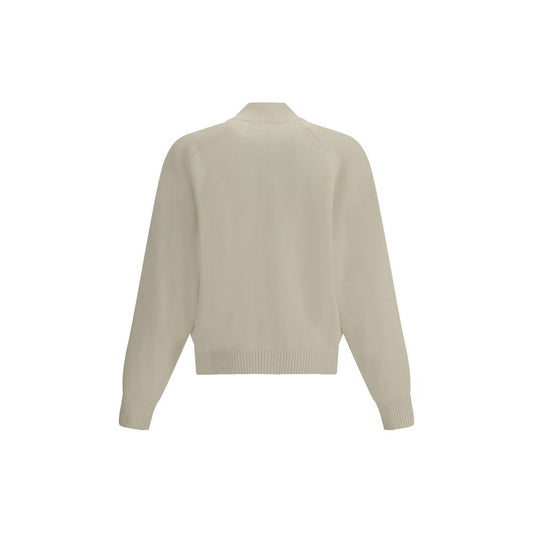 Jacquemus White Fleece Wool Cardigan