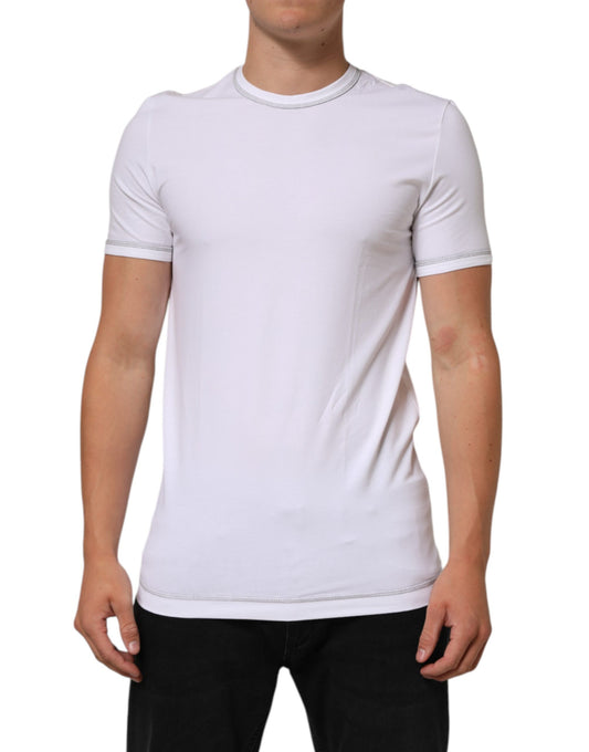 Dolce & Gabbana White Cotton Round Neck Men Underwear T-shirt Mens T-Shirt
