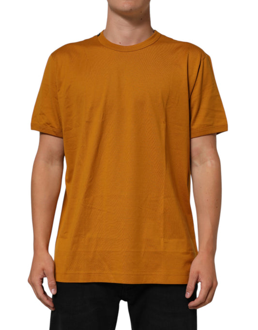 Dolce & Gabbana Golden Brown Crew Neck Short Sleeve T-shirt Mens T-Shirt