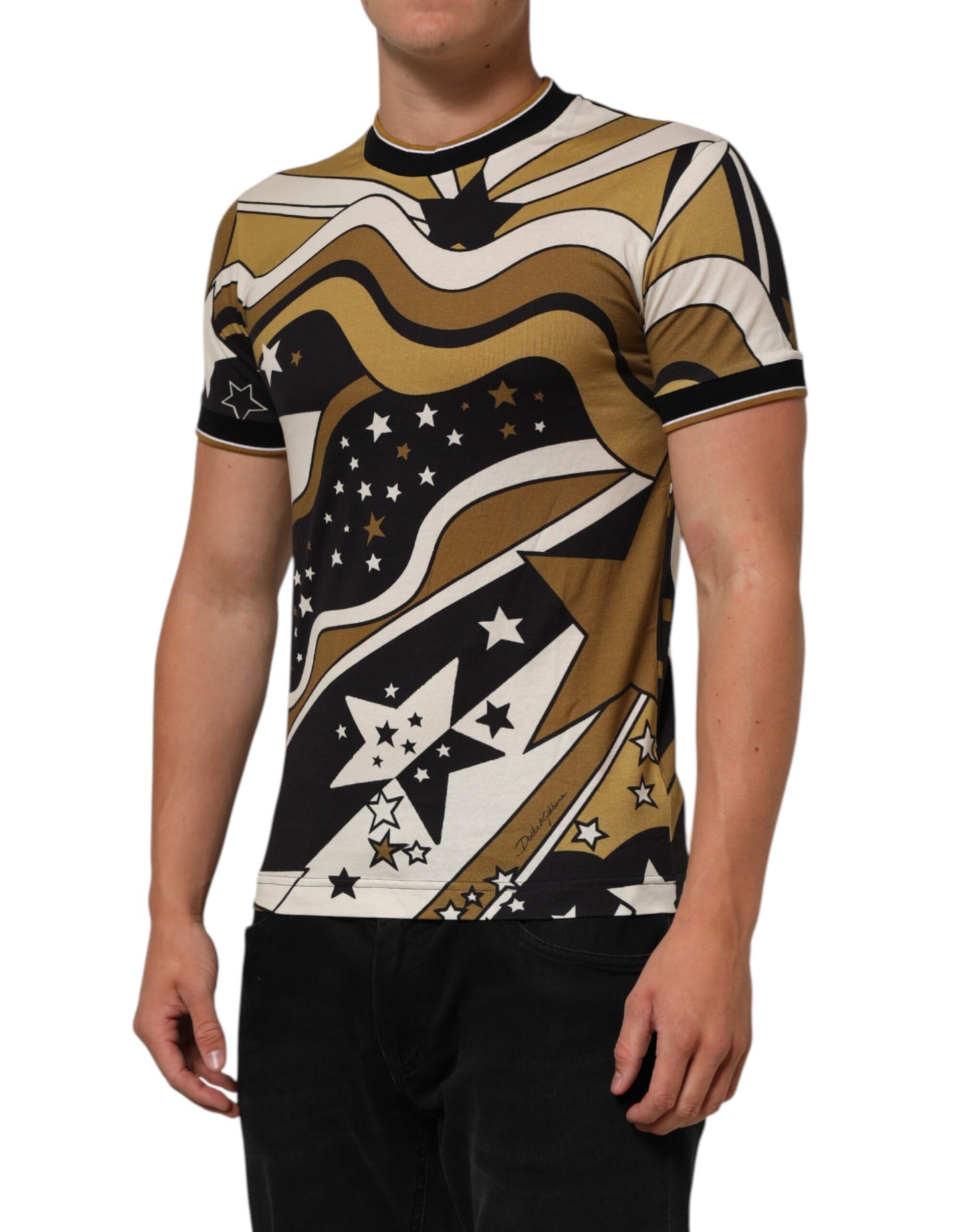 Dolce & Gabbana Multicolor Millennials Star CrewNeck T-shirt Mens T-Shirt