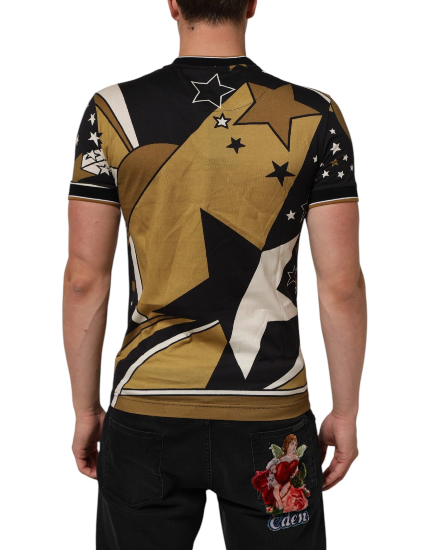 Dolce & Gabbana Multicolor Millennials Star CrewNeck T-shirt Mens T-Shirt