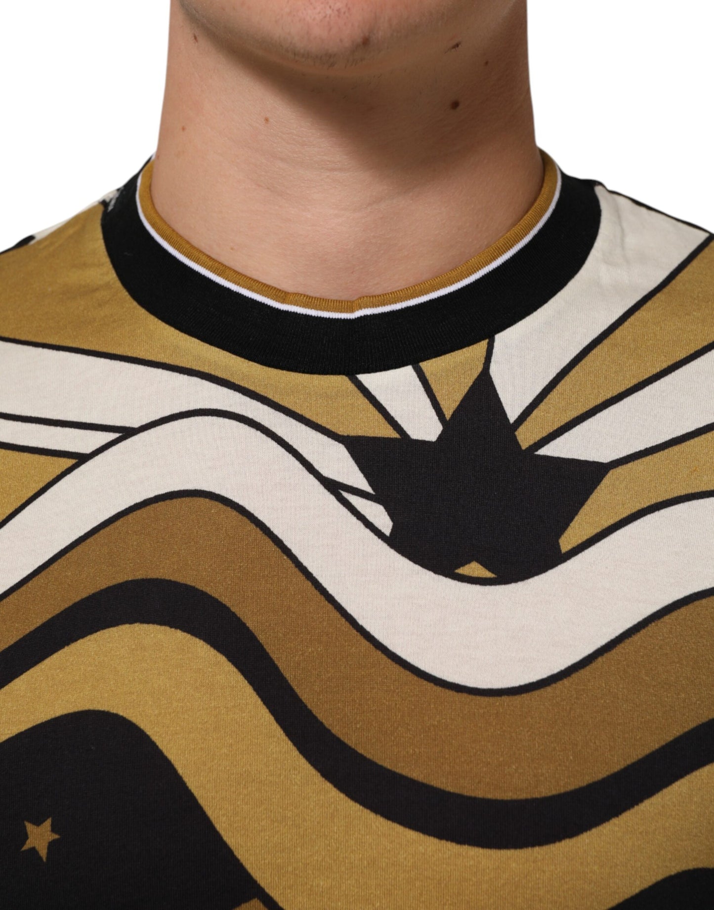 Dolce & Gabbana Multicolor Millennials Star CrewNeck T-shirt Mens T-Shirt
