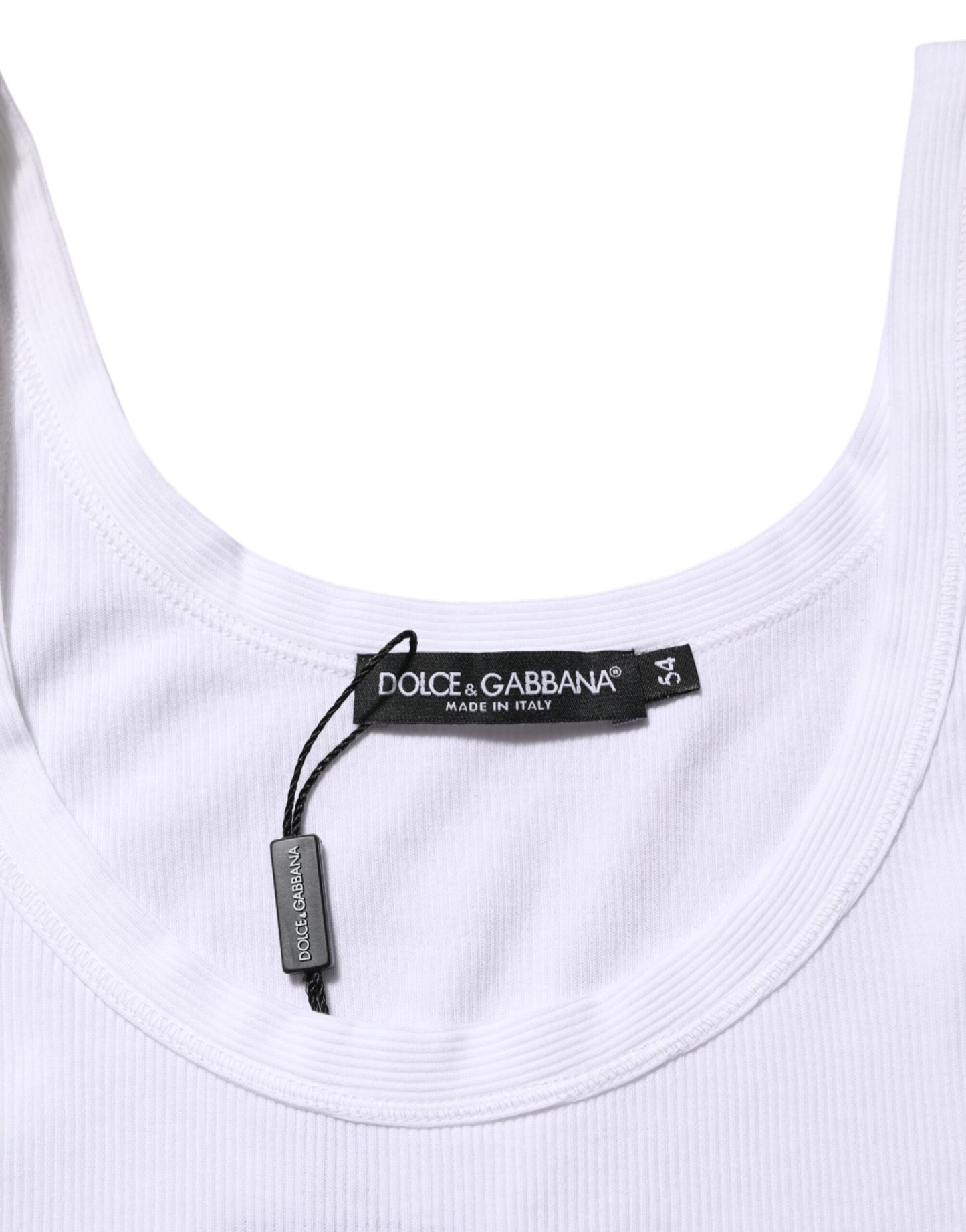 Dolce & Gabbana White Sleeveless Round Neck Tank Top T-shirt Mens T-Shirt
