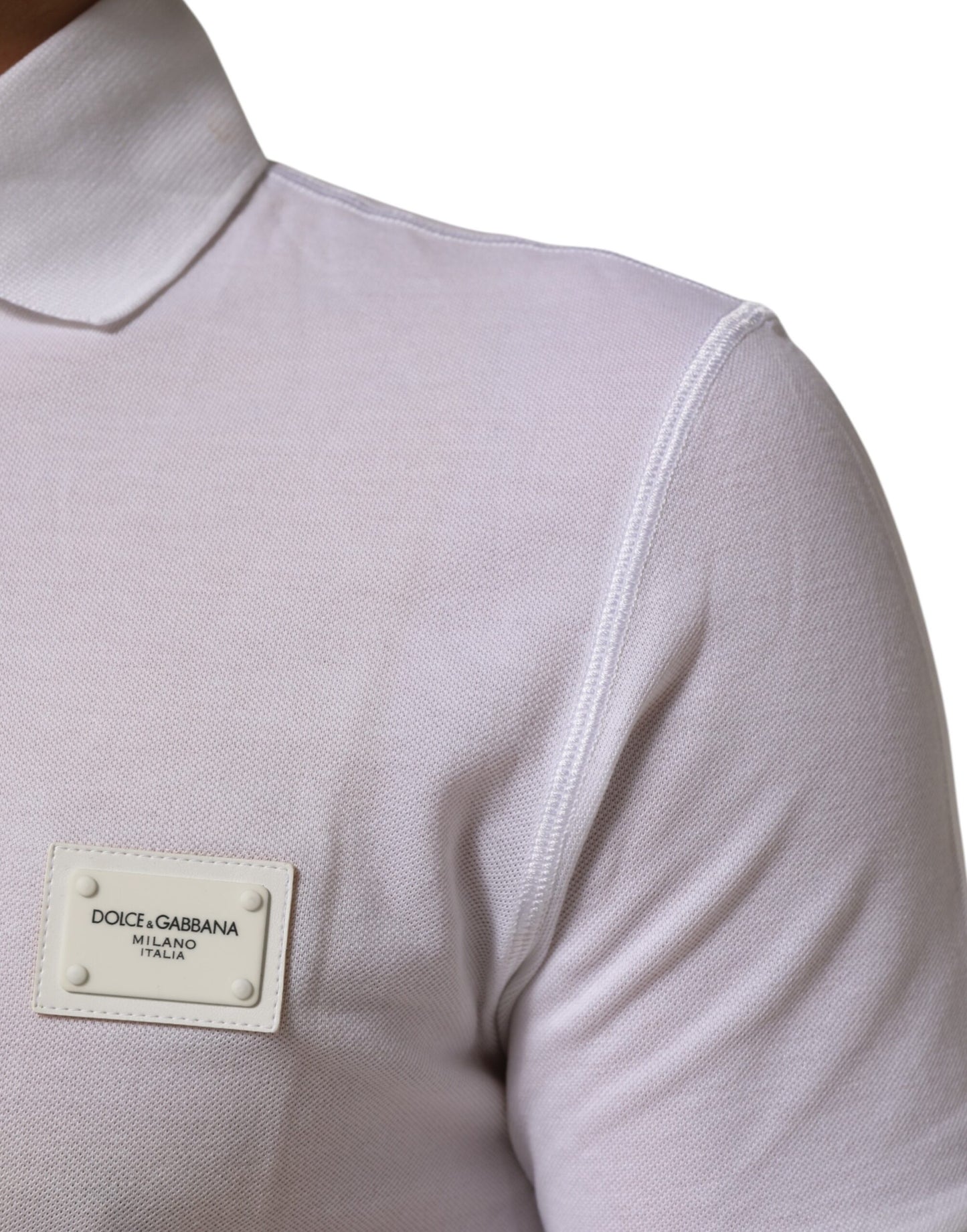 Dolce & Gabbana White Collared Short Sleeves Polo Men T-shirt Mens T-Shirt