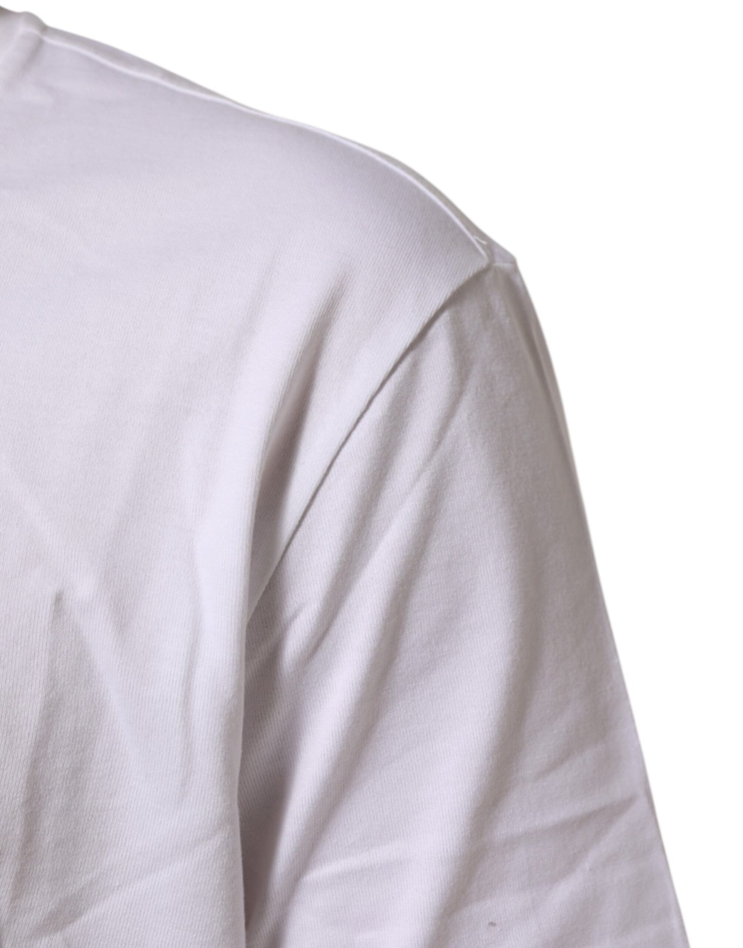 Dolce & Gabbana White Cotton Crew Neck Short Sleeves T-shirt Mens T-Shirt