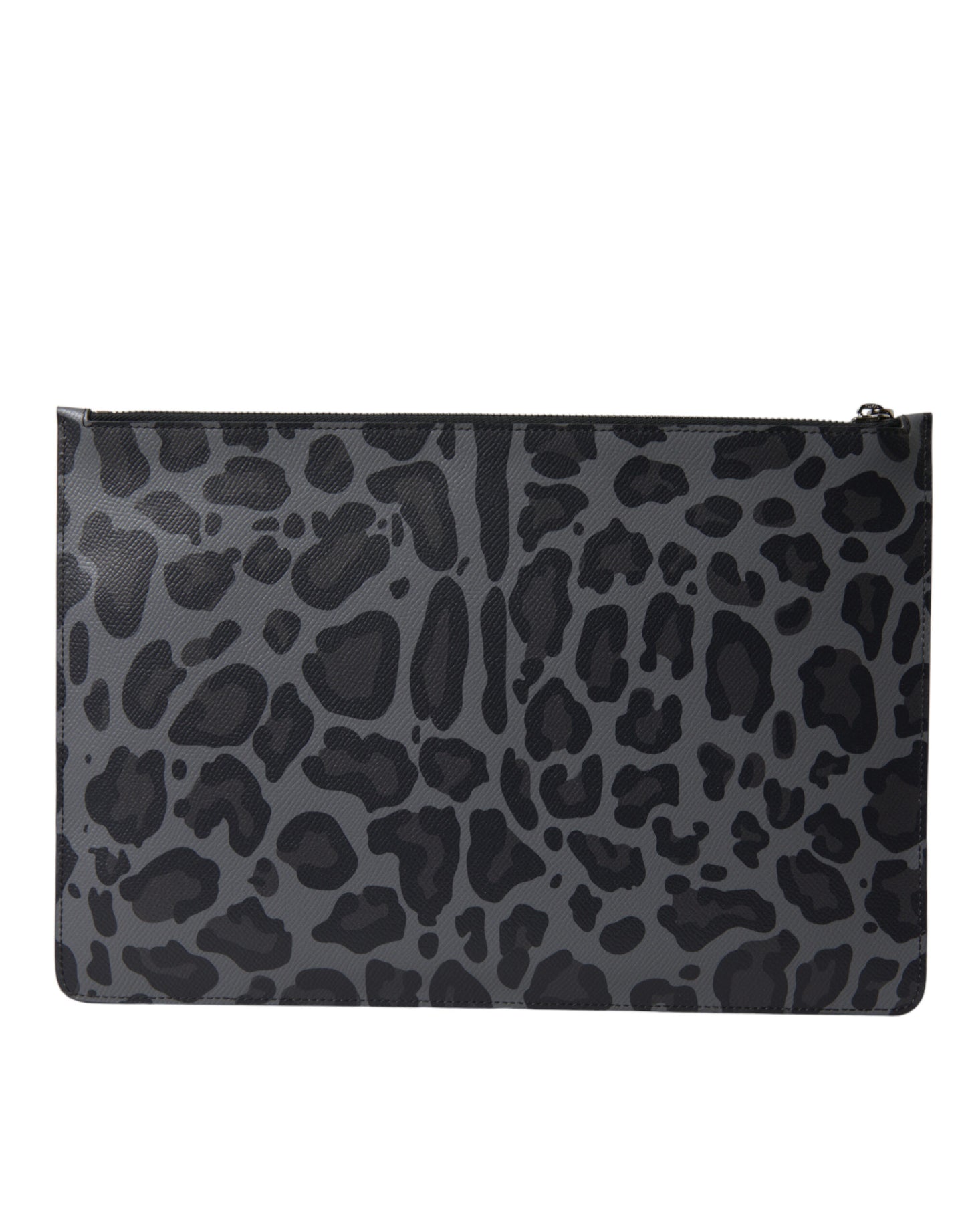 Dolce & Gabbana Multicolor Leopard Jacquard Logo Plaque Document Briefcase Bag Mens Wallet