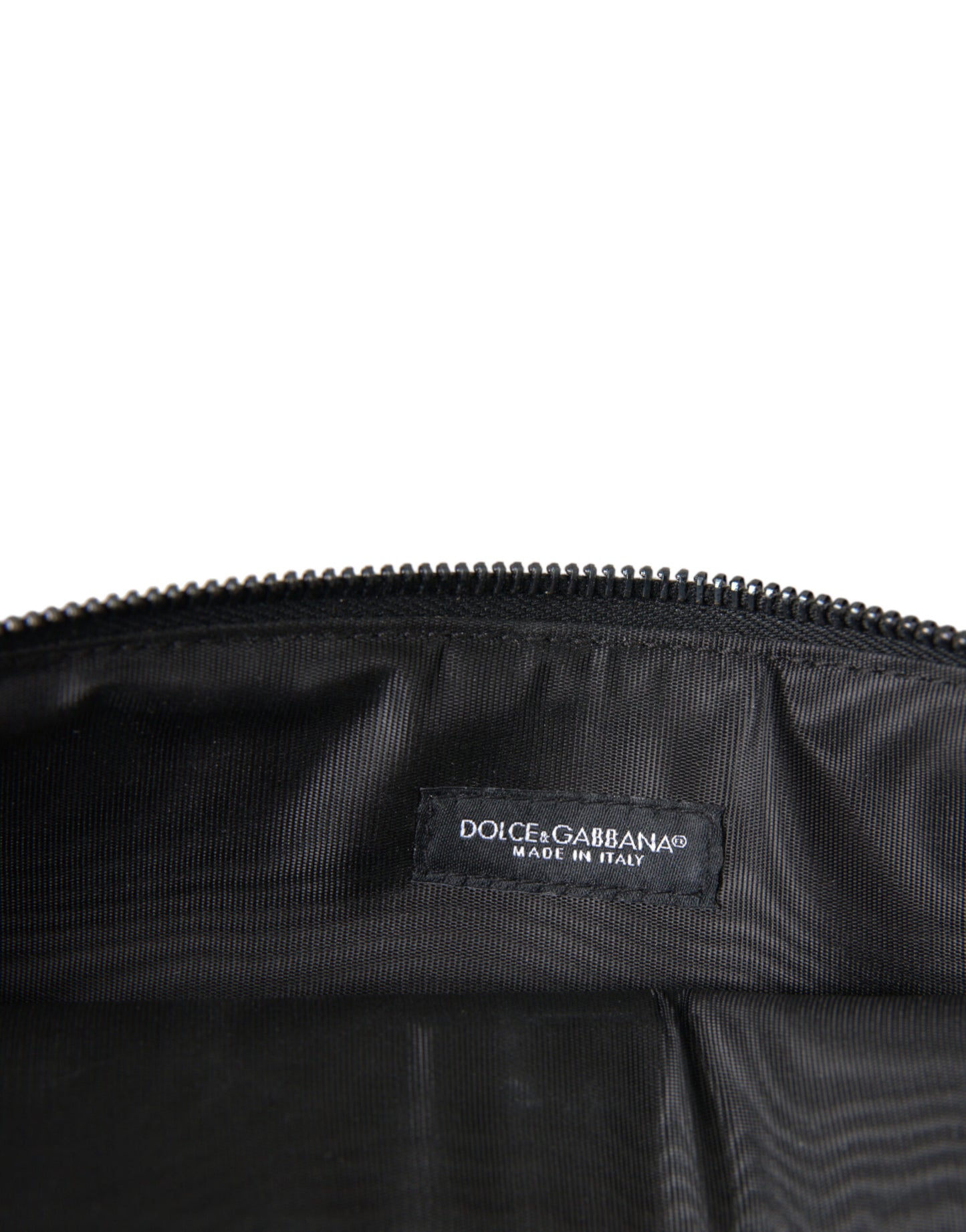 Dolce & Gabbana Multicolor Leopard Jacquard Logo Plaque Document Briefcase Bag Mens Wallet