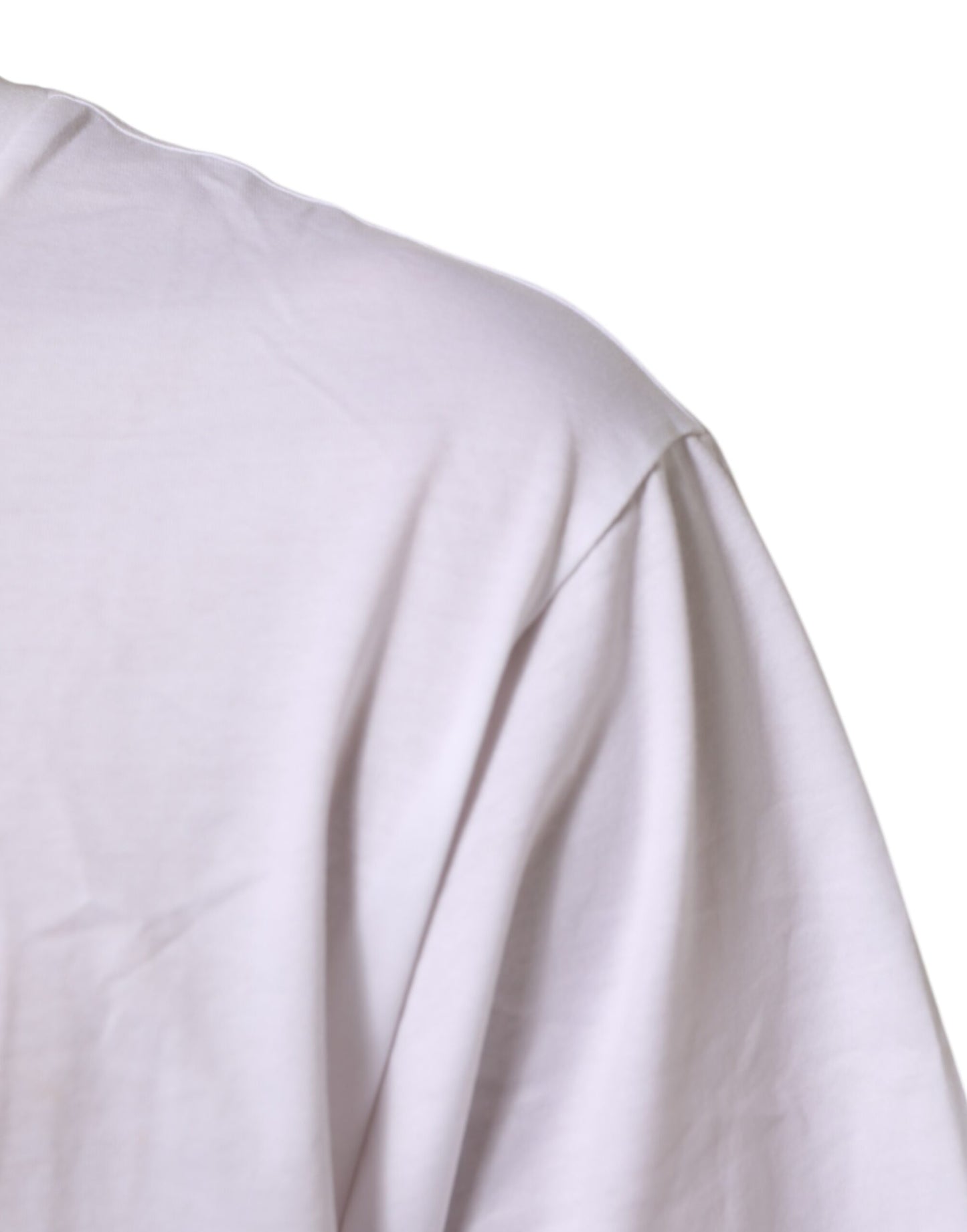 Dolce & Gabbana White Logo Print Cotton Crew Neck Men T-shirt Mens T-Shirt
