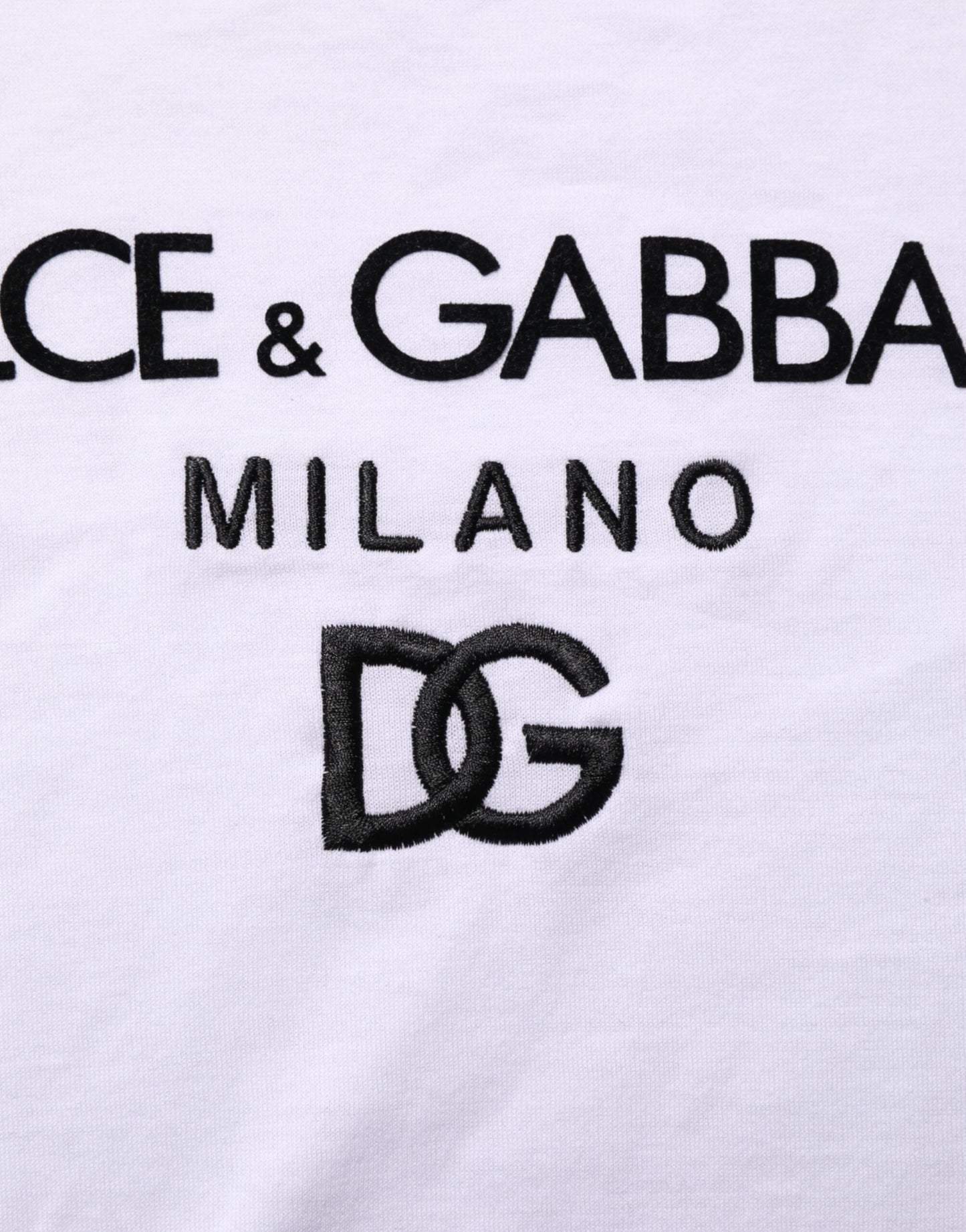 Dolce & Gabbana White Logo Print Cotton Men Crew Neck T-shirt Mens T-Shirt