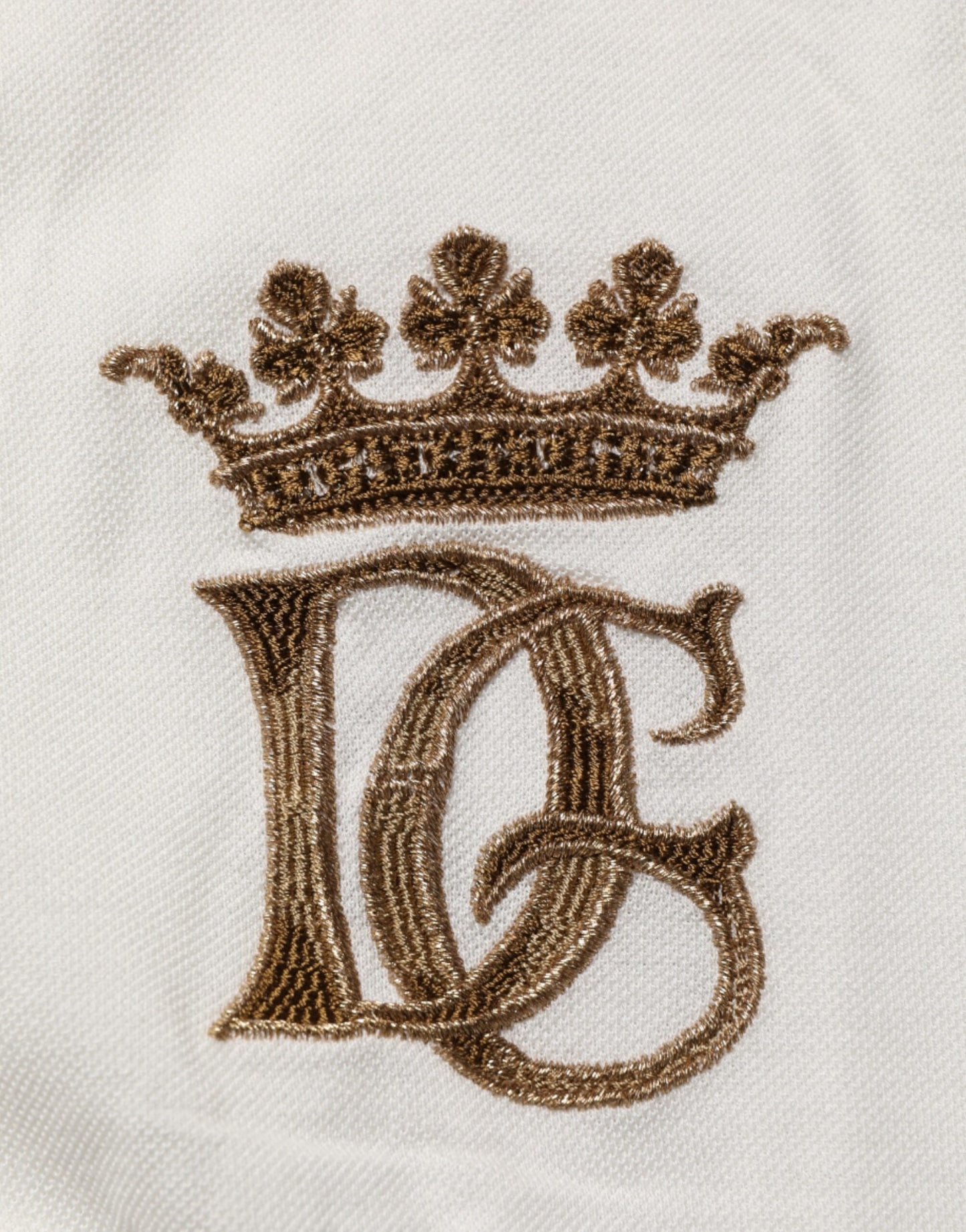 Dolce & Gabbana White Logo Embroidery Cotton Polo T-shirt Mens T-Shirt