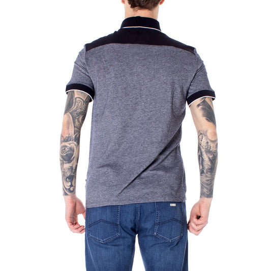 Armani Exchange Blue Cotton Polo Shirt Mens T-Shirt