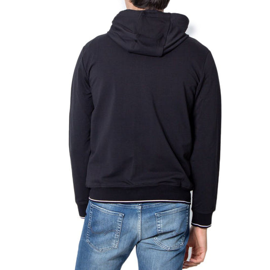 Armani Exchange Black Cotton Hoodie Mens Sweater