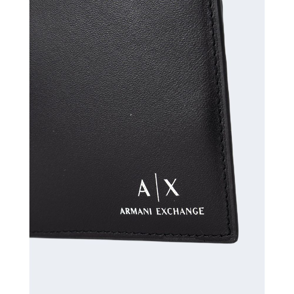 Armani Exchange Black Leather Wallet Mens Wallet